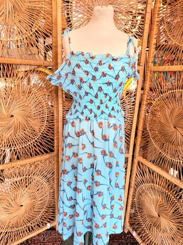 Vintage 70's Smocked Sundress