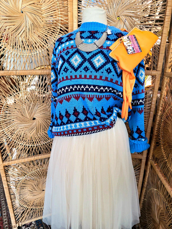 Vintage 70's Fair Isle Knit Sweater