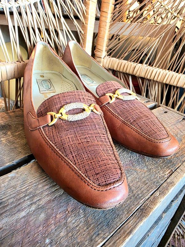 Vintage 80s Gallorini Leather Loafers