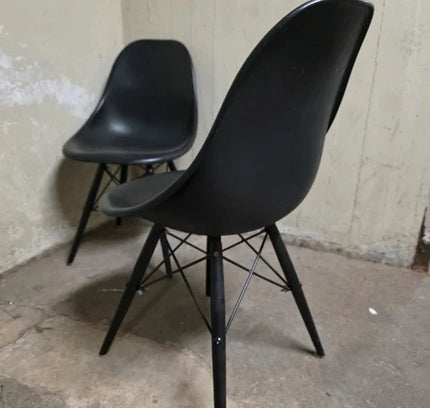 Vintage Eames Plastic Side Chair (DSW) Set of Two