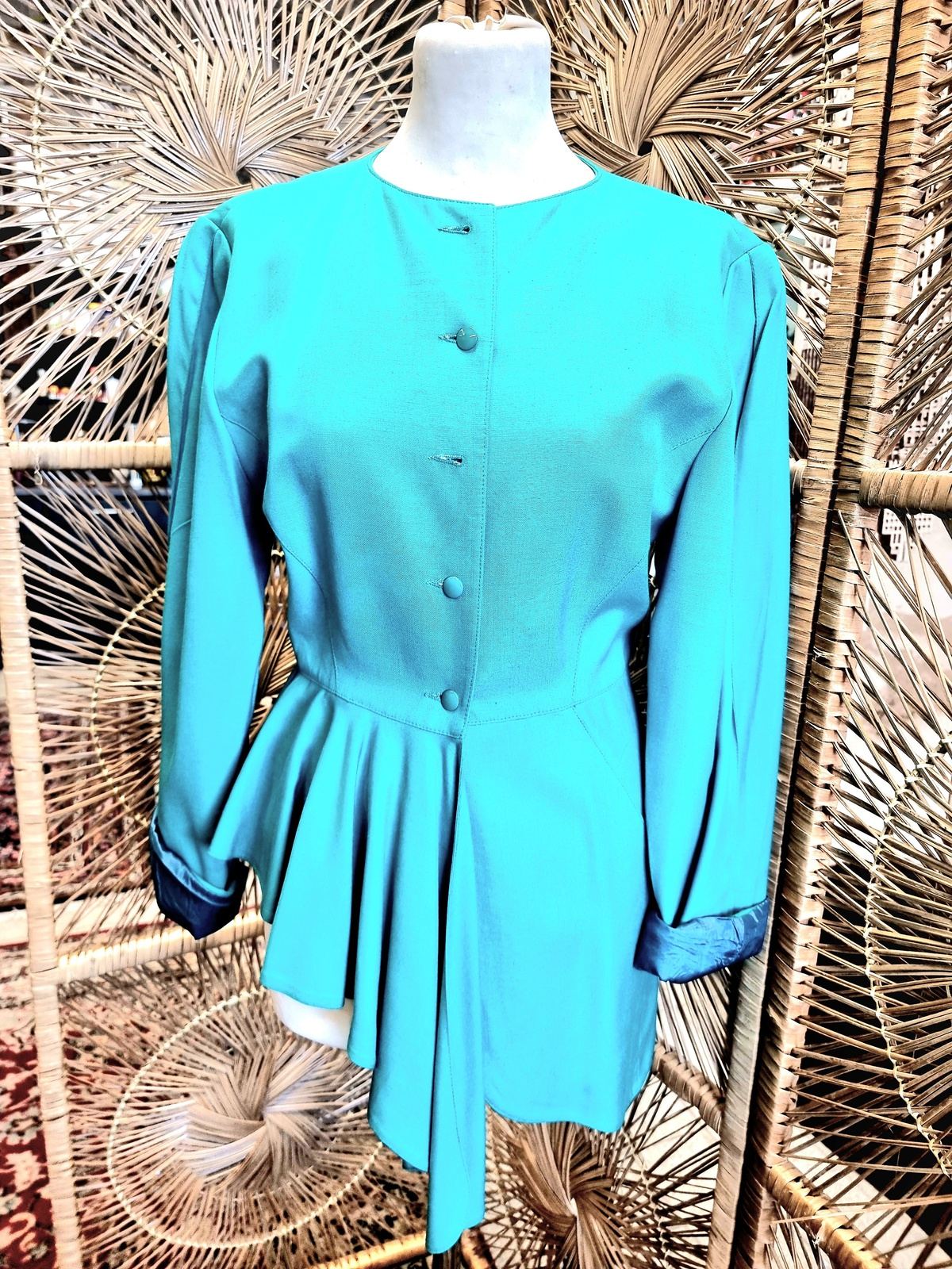 Vintage 1980s J.S. Claire Peplum Top
