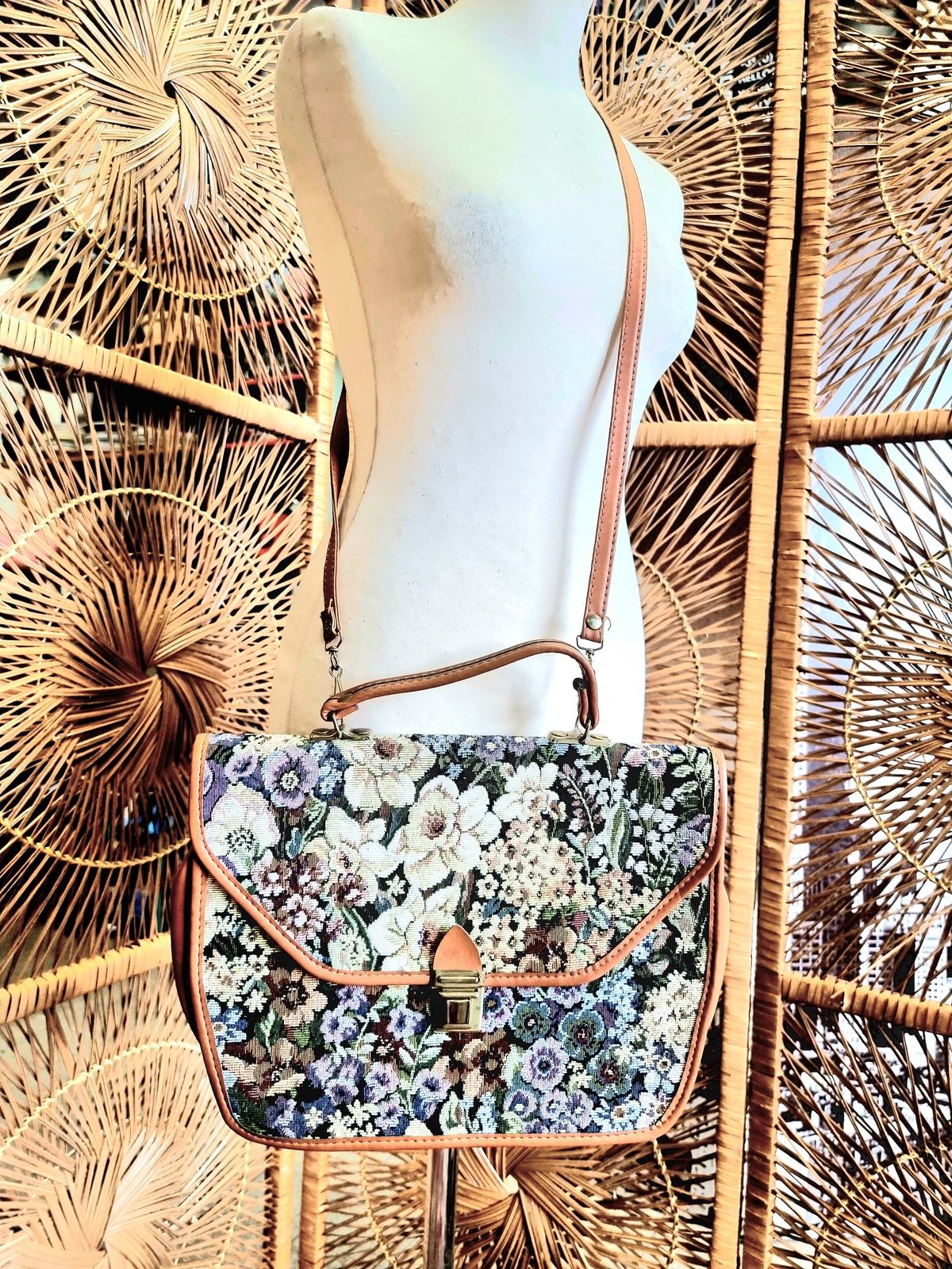 Vintage 80s Tapestry Bag
