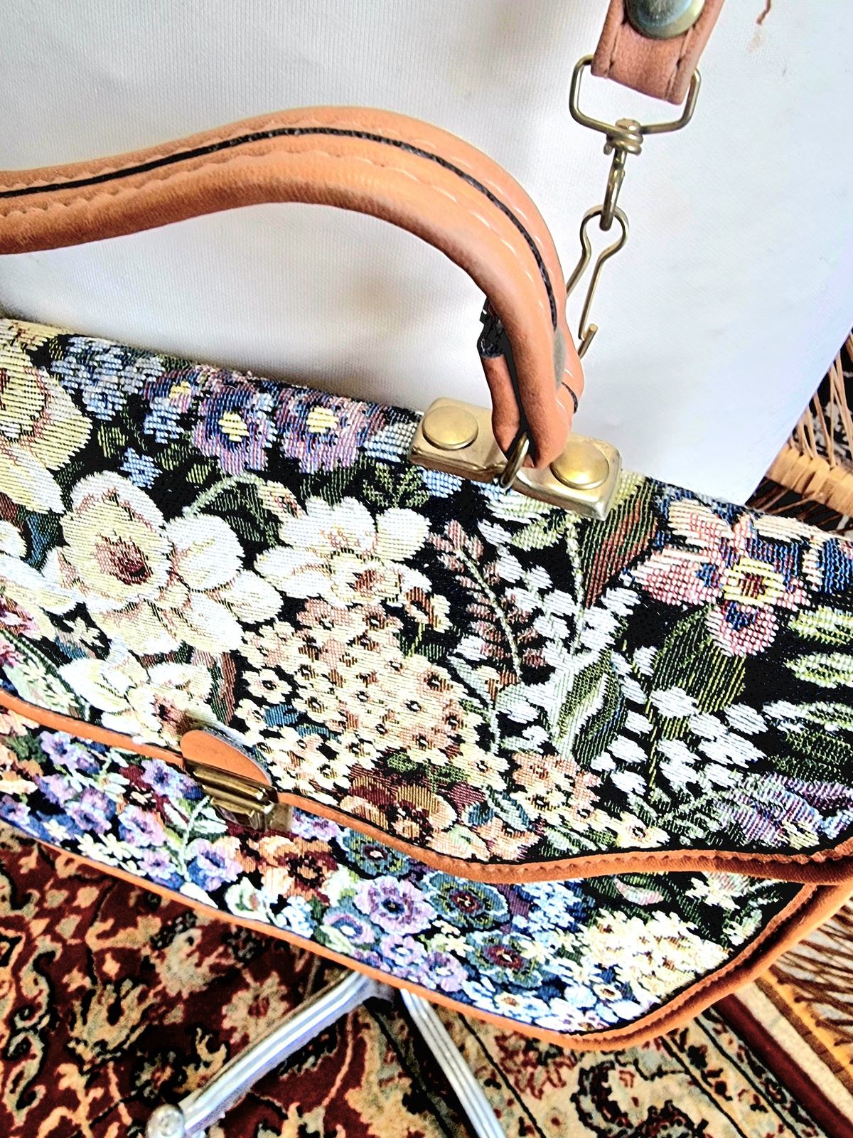 Vintage 80s Tapestry Bag