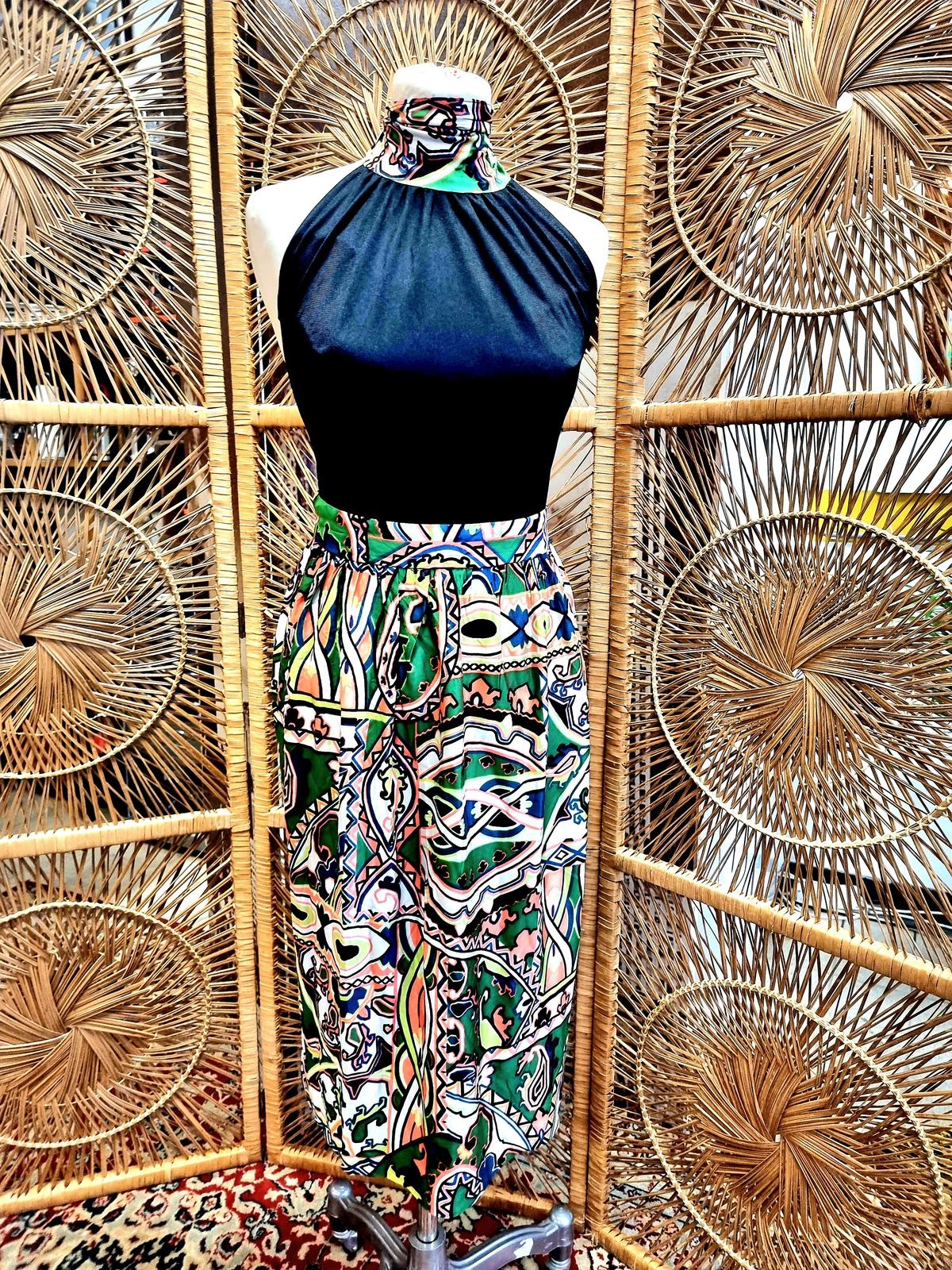 Vintage 1980's Dicel Backless Dress