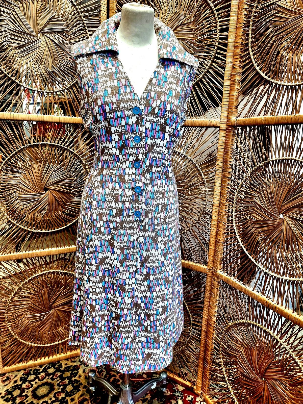 Vintage 70s Sacatter Model Dress