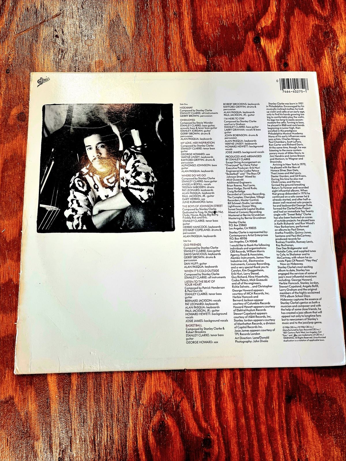 Stanley Clarke – Hideaway - Vinyl Record