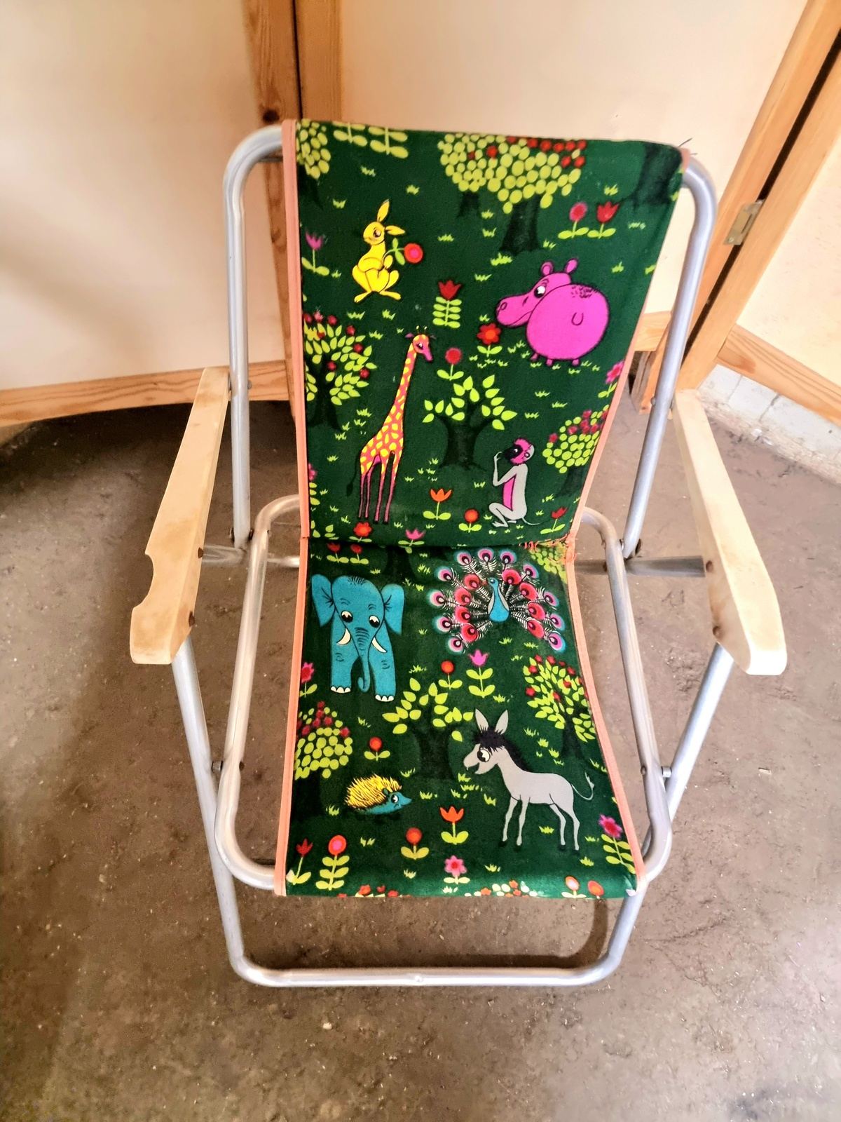 Vintage 70s Folding Campsite Children's Armchair