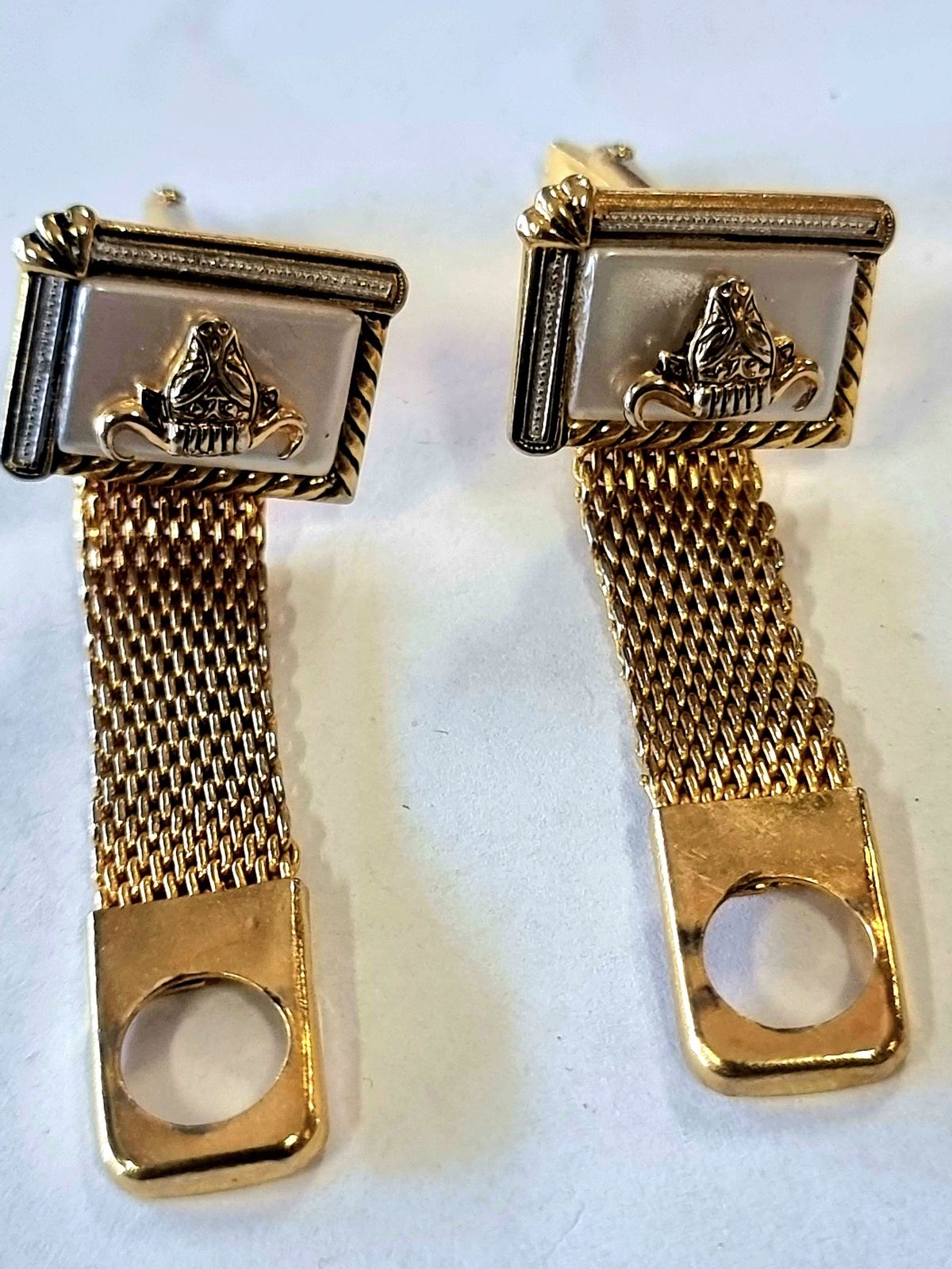 Vintage Bull Head Mesh Cufflinks
