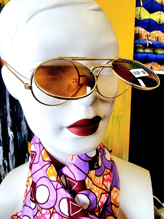 Brand New Vintage 80's Flip Up Glasses / Sunglasses