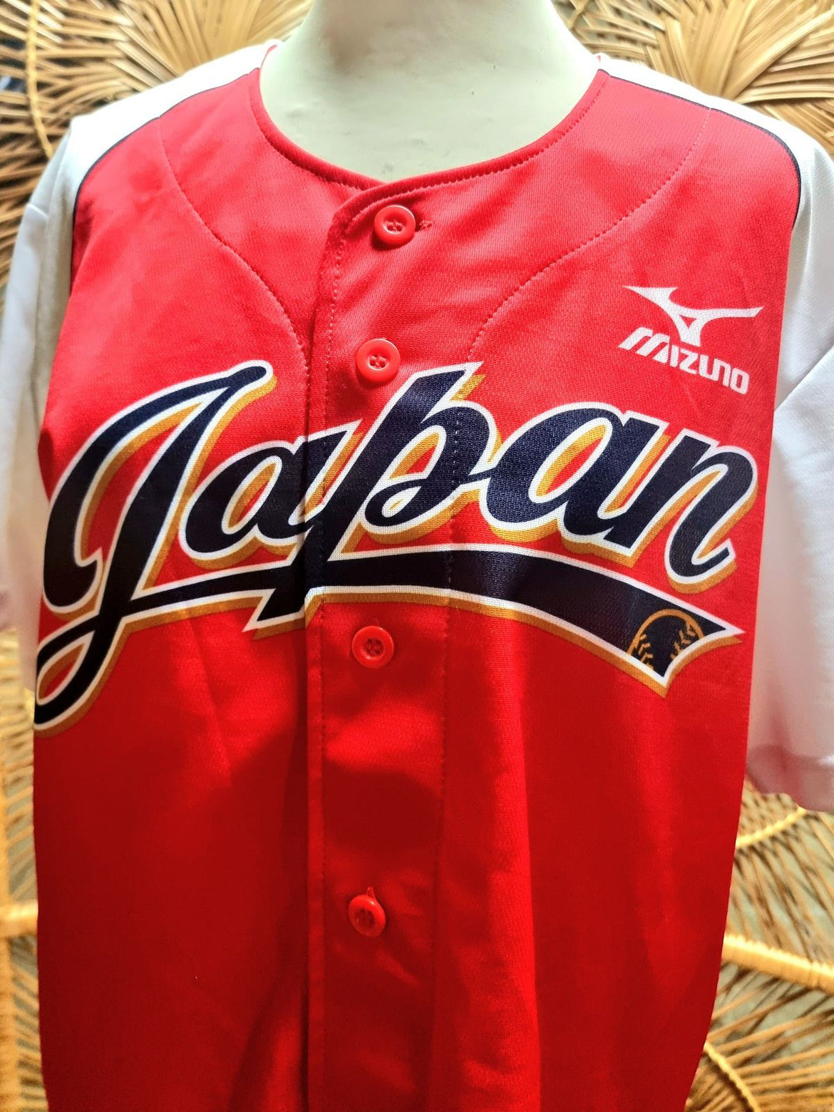 MIZUNO 侍ジャパン BASEBALL JAPAN ポロシャツ 侍ジャパン 選手ユニフォームキーホルダー(ビジター)／22年