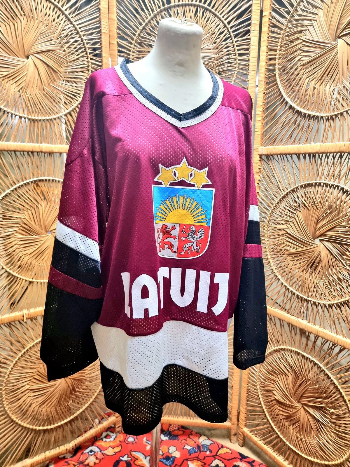 Vintage RAE Sport Latvija Latvia Hockey Jersey