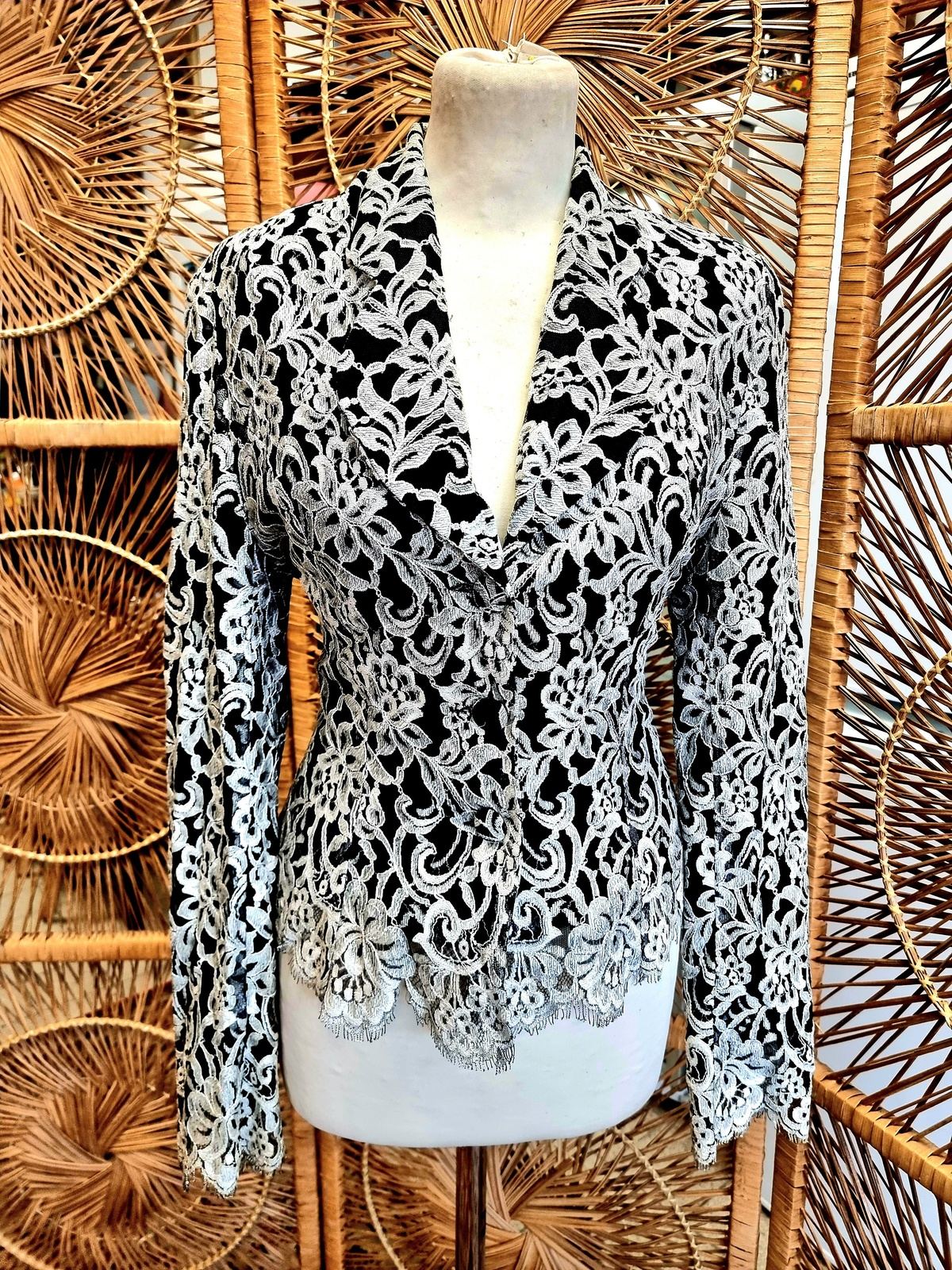 Vintage 80's Orna Farho Paris Lace Jacket