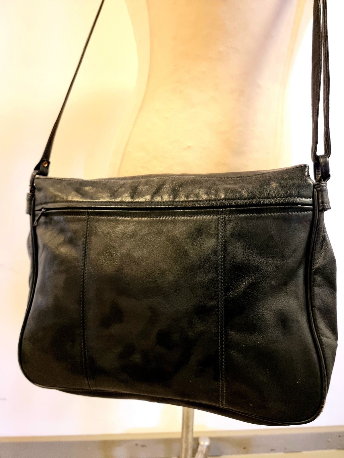 Vintage Leather 80s Satchel Shoulder Bag