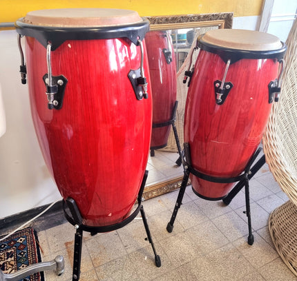 Beautiful Set of Two Congas Drums