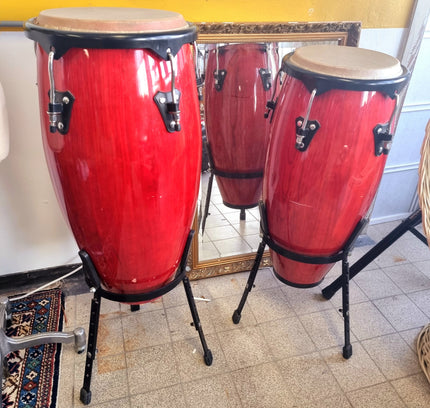 Beautiful Set of Two Congas Drums