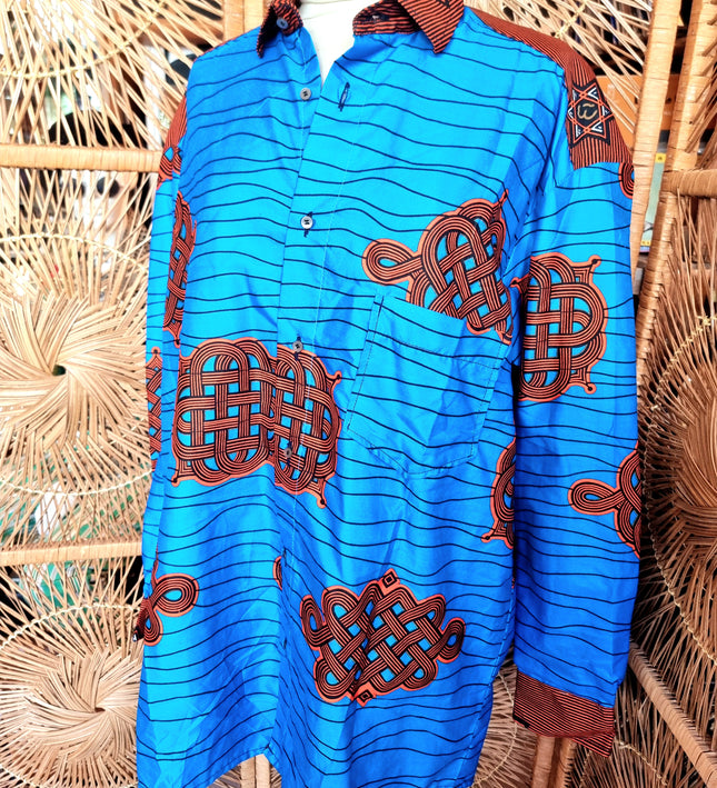 Brand New Oversize African Print Shirt