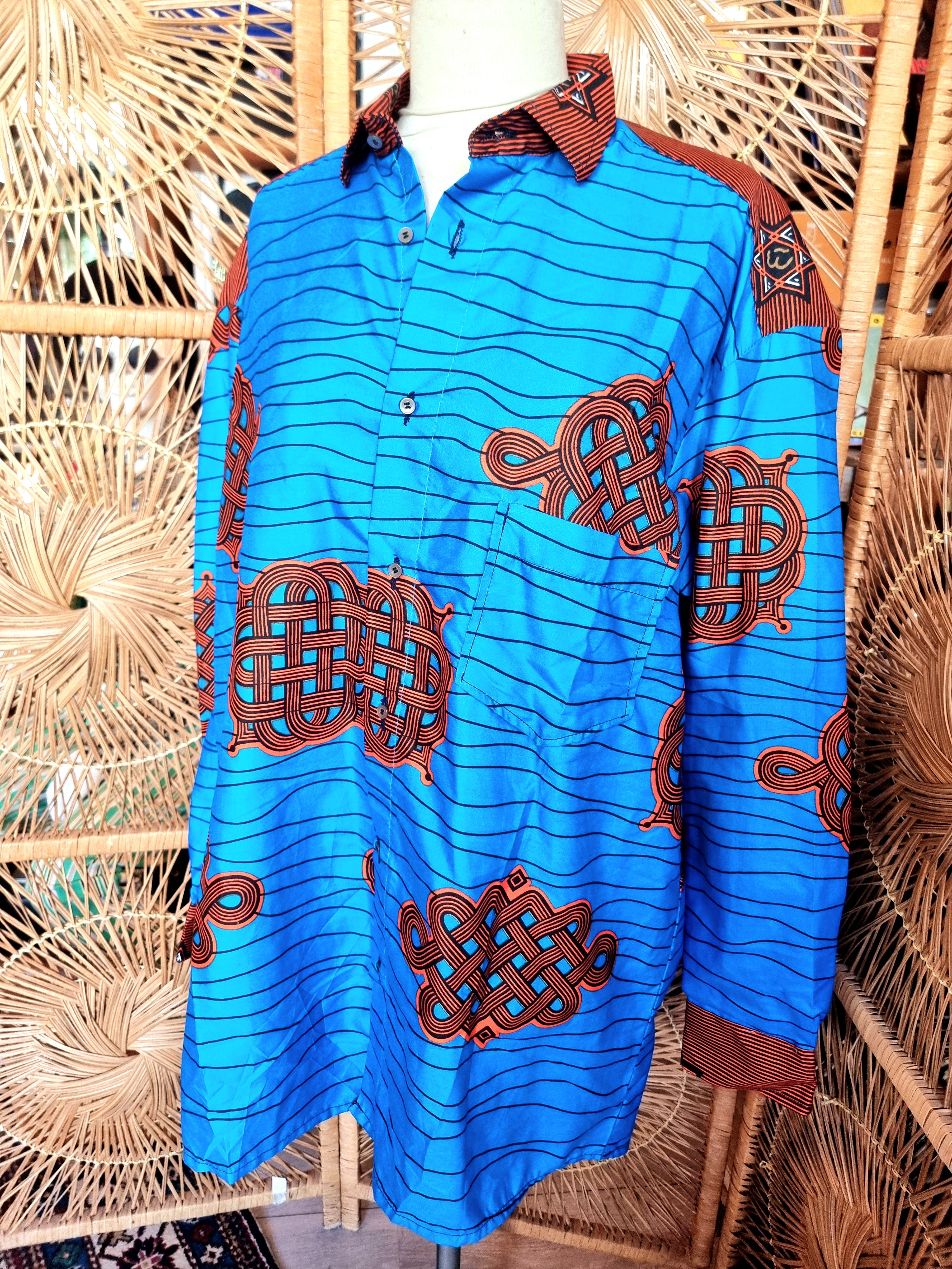 Brand New Oversize African Print Shirt