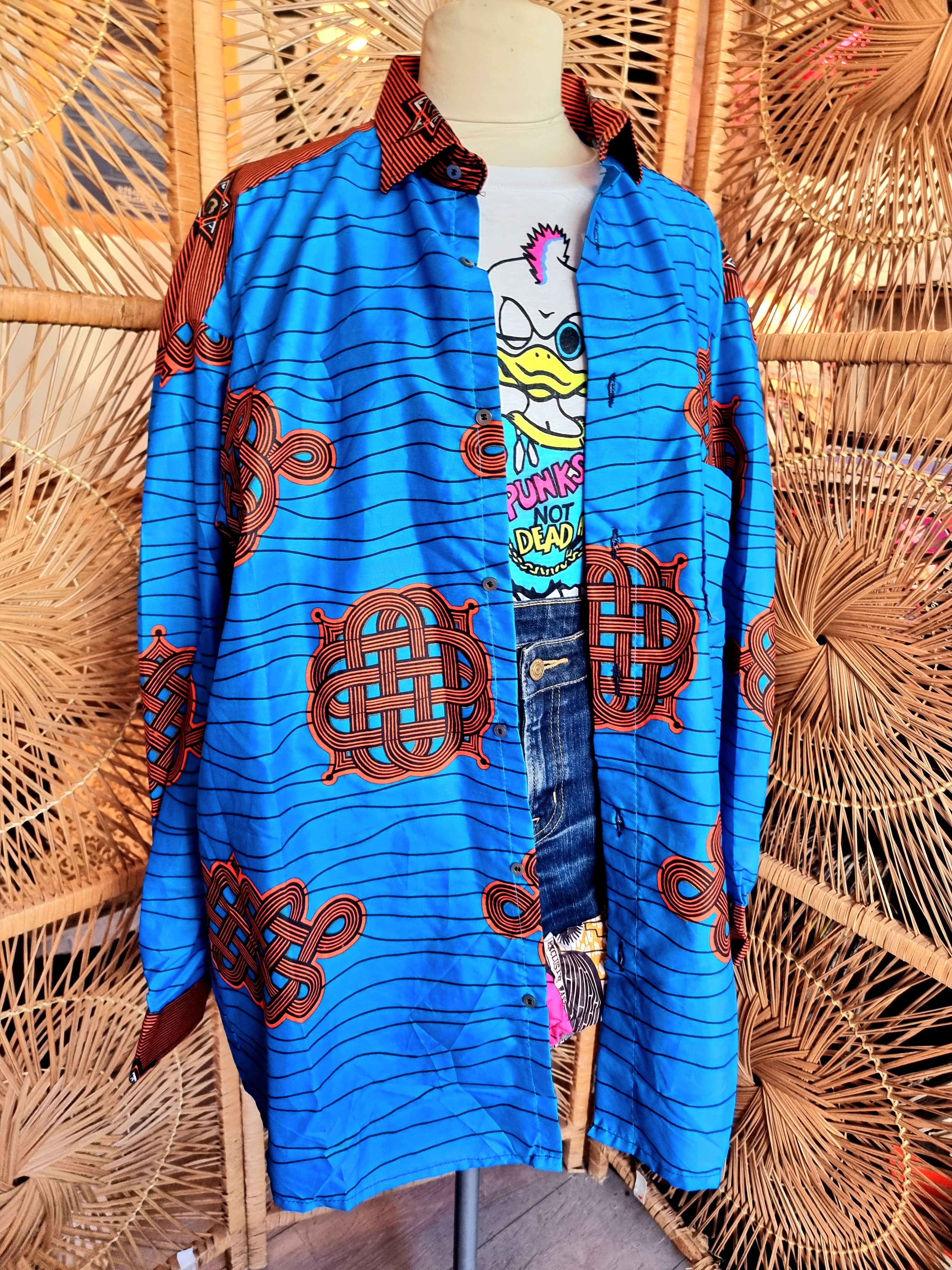 Brand New Oversize African Print Shirt