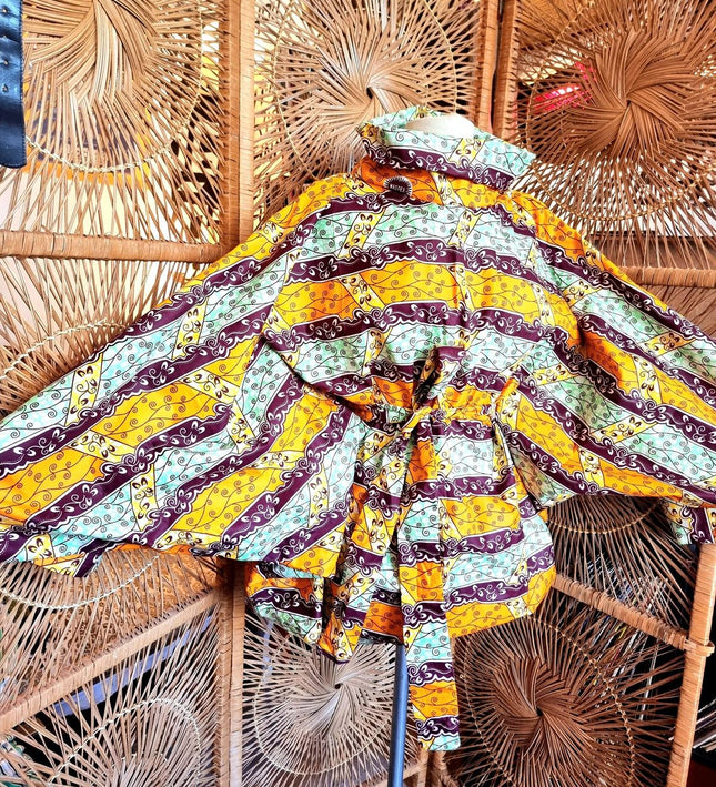 Brand New Oversize African Print Poncho style Blouse