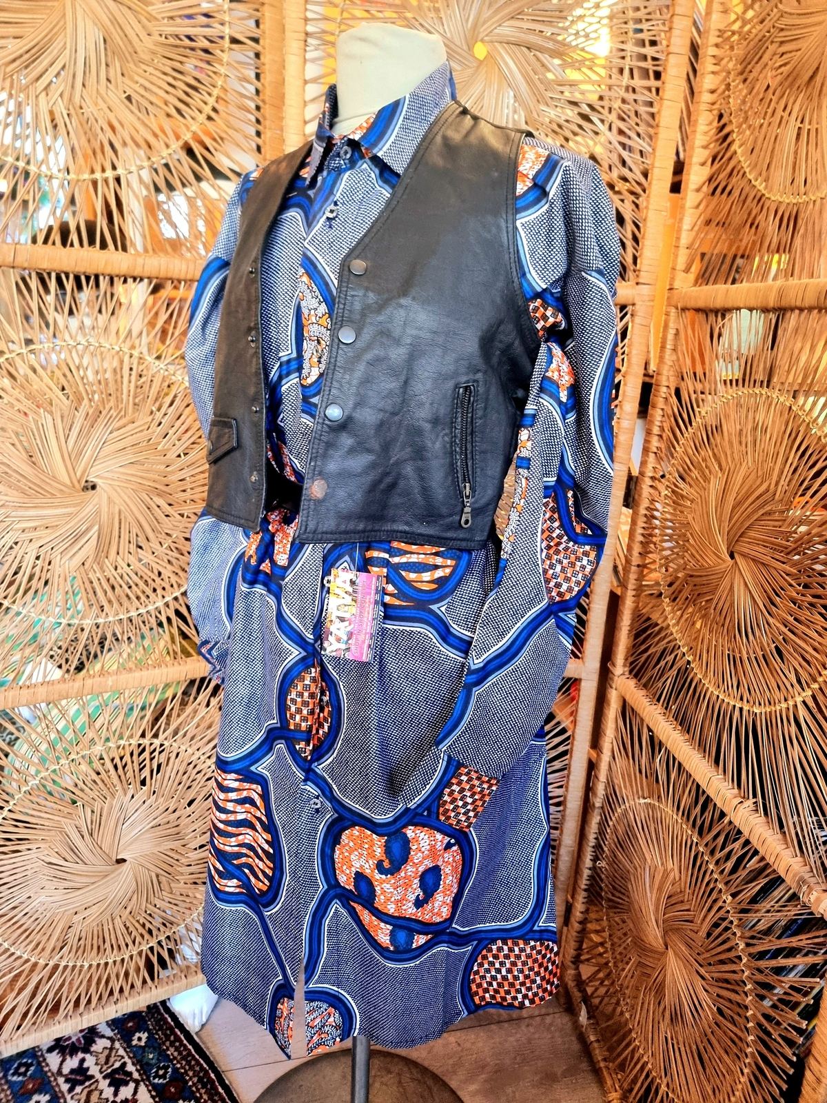 Brand New Oversize Abstract African Print Shirt