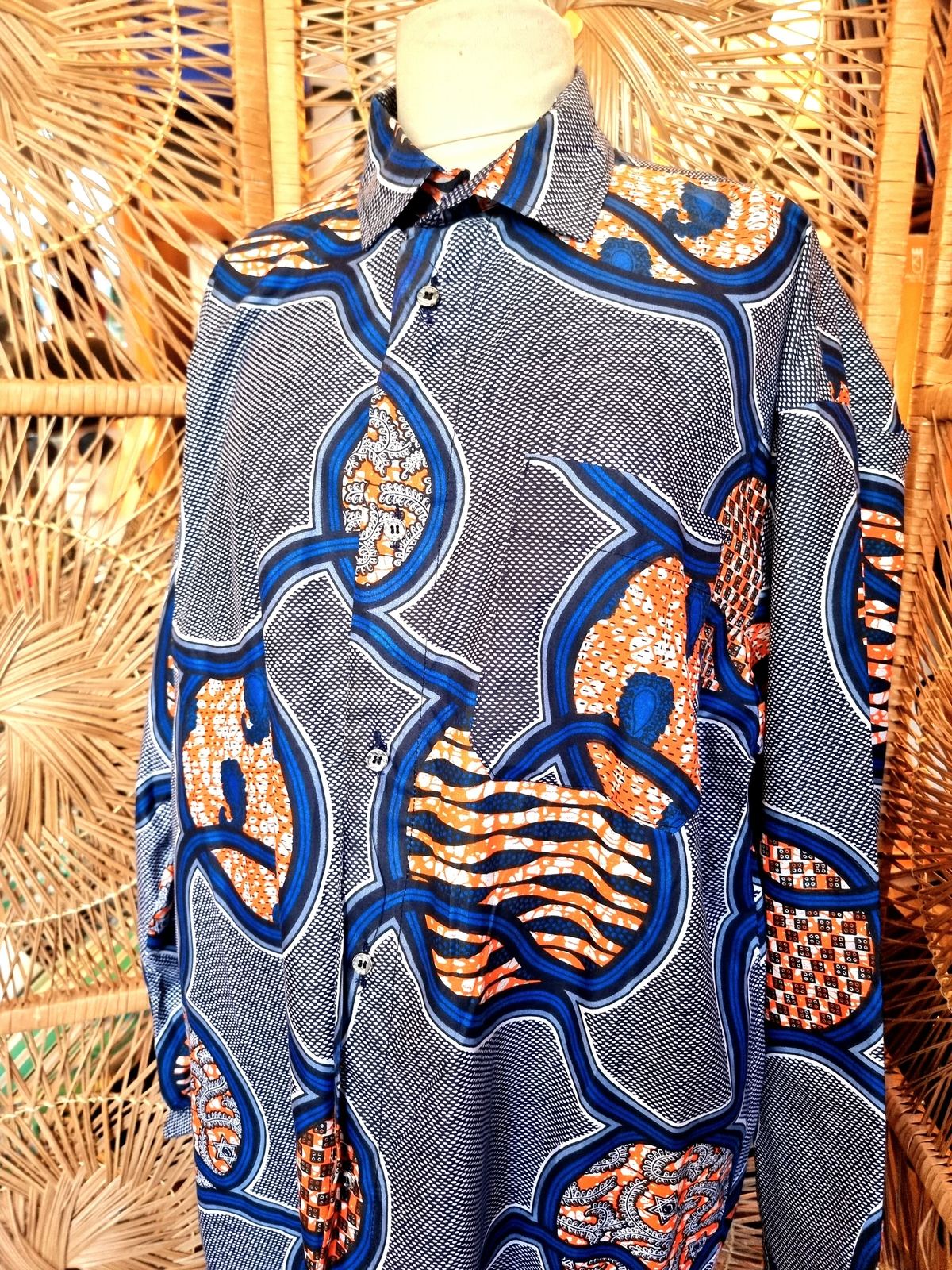 Brand New Oversize Abstract African Print Shirt