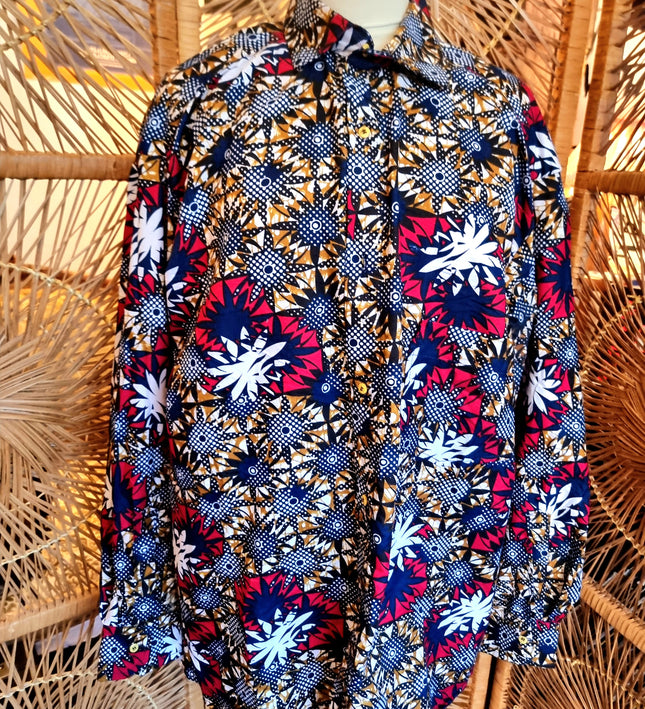 Brand New Oversize African Print Shirt