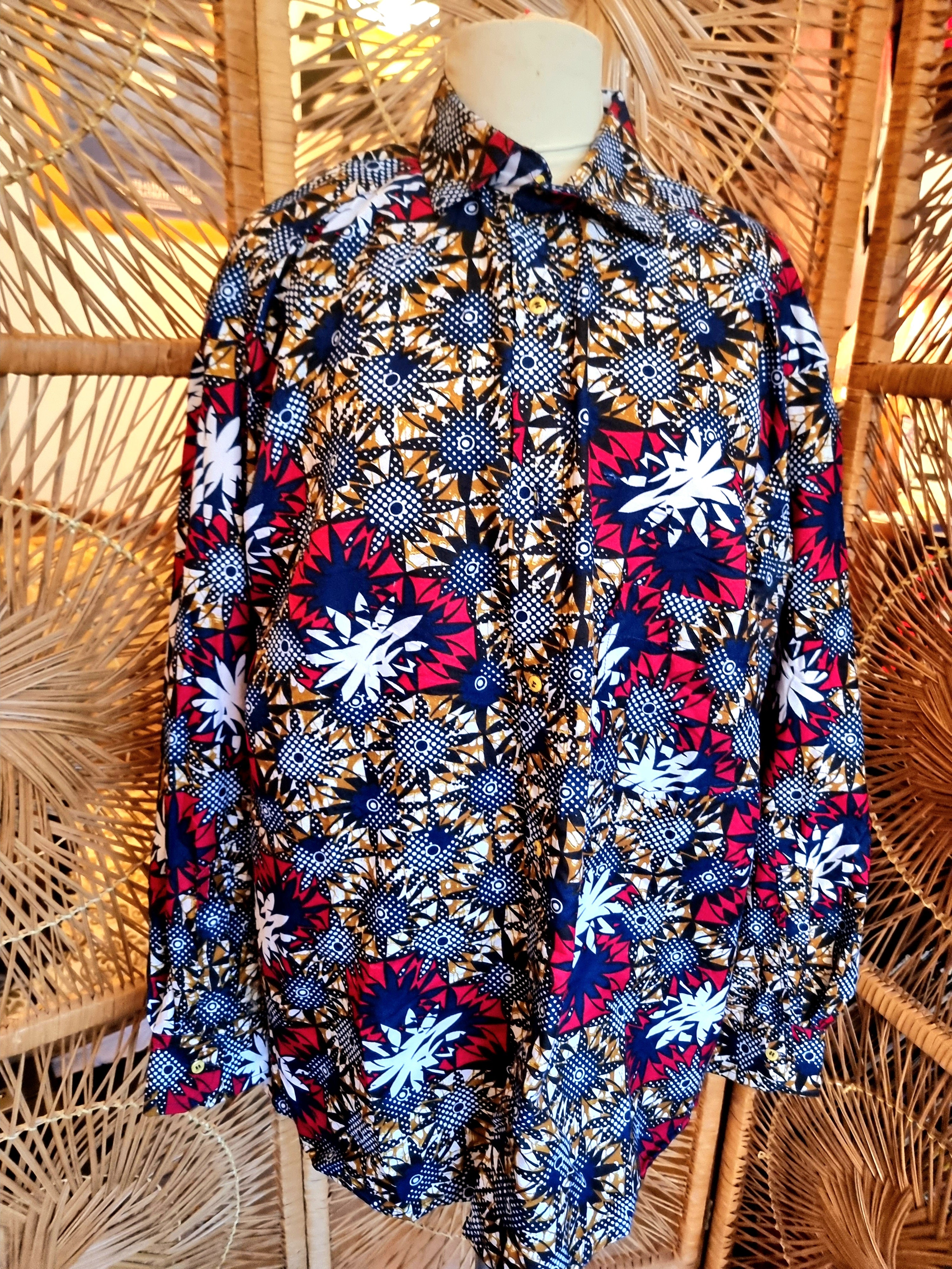 Brand New Oversize African Print Shirt