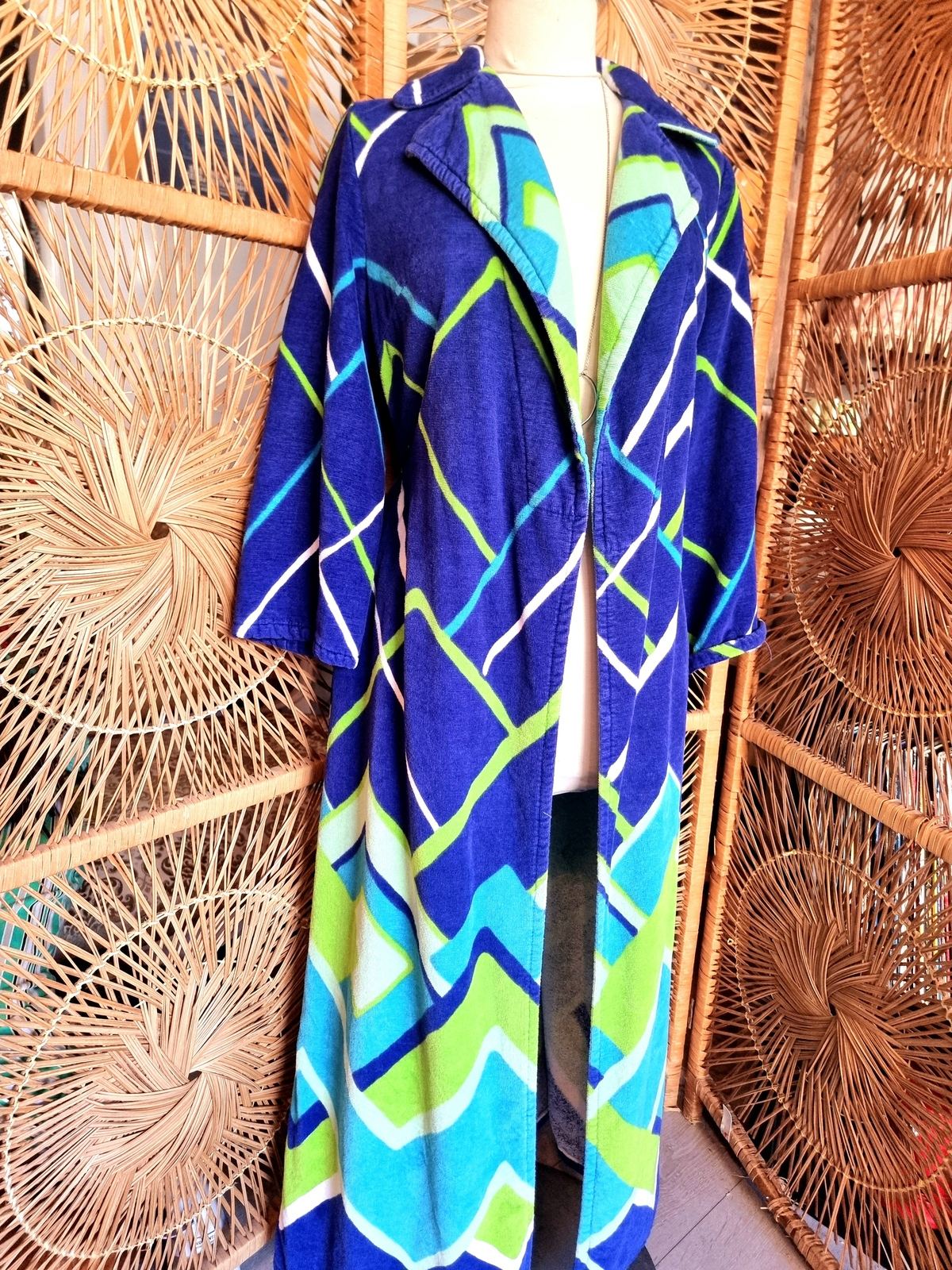 Vintage 70s/80s Vossen Model Towel Robe Dressing Coat