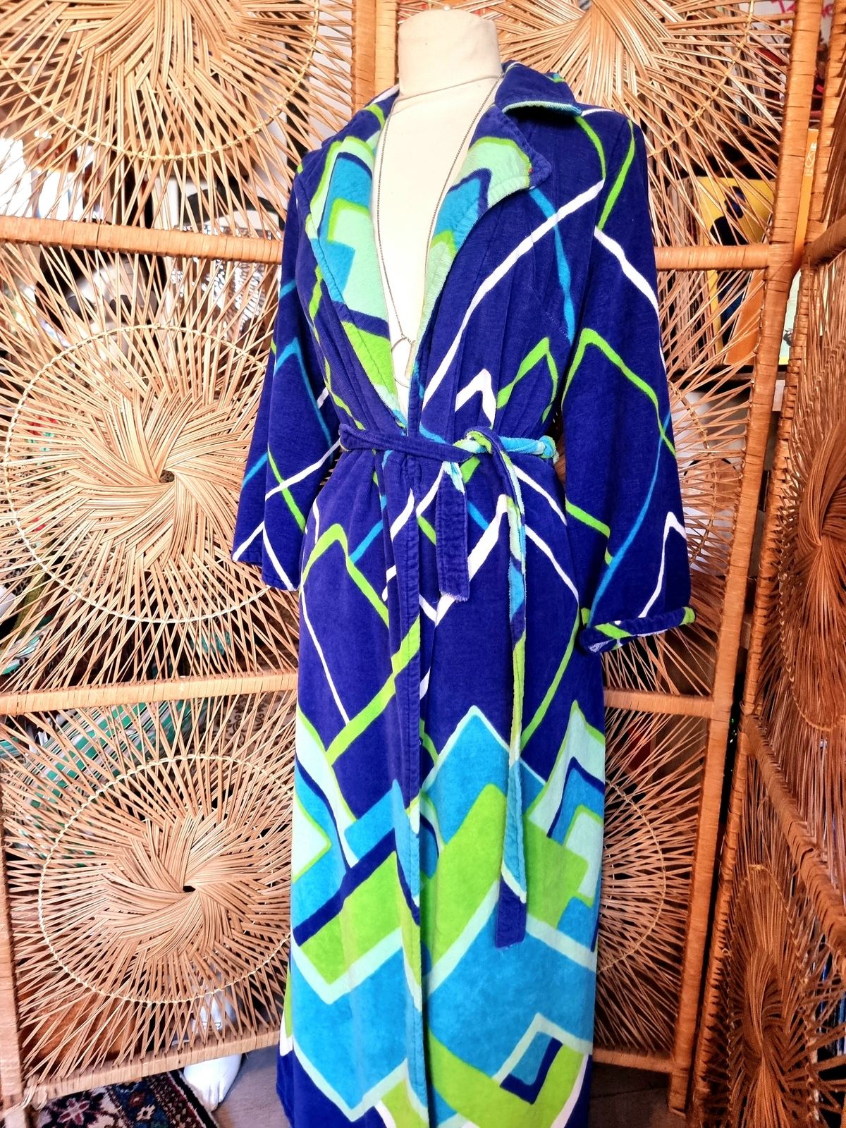 Vintage 70s/80s Vossen Model Towel Robe Dressing Coat