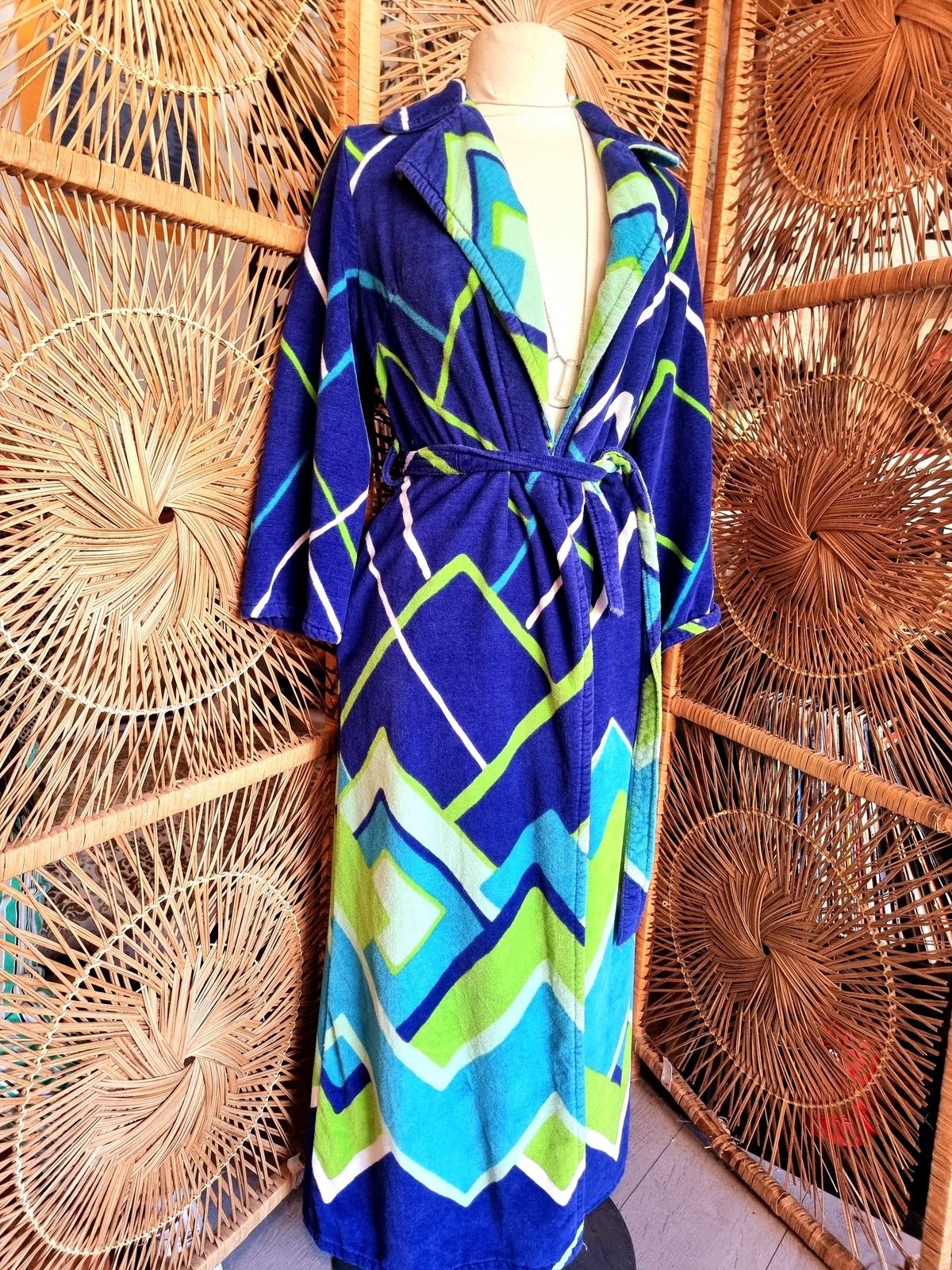Vintage 70s/80s Vossen Model Towel Robe Dressing Coat