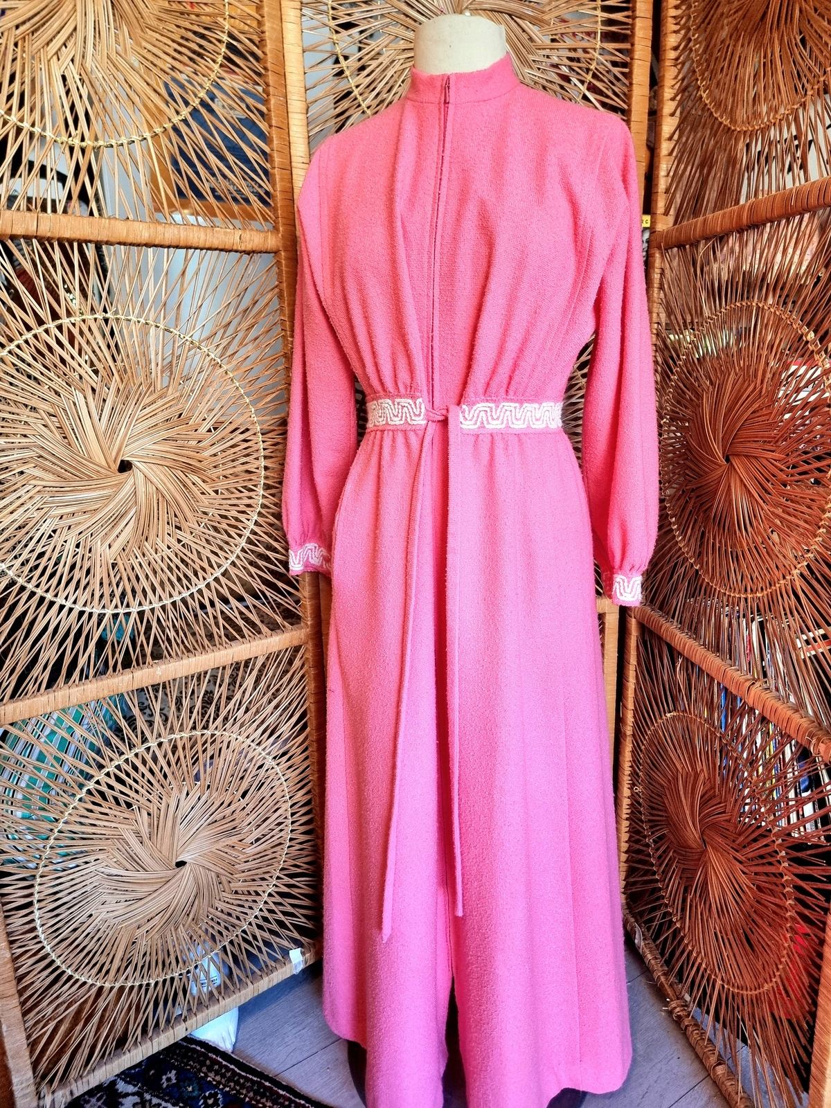 Vintage 70's Hanro Towel Robe Dressing Coat