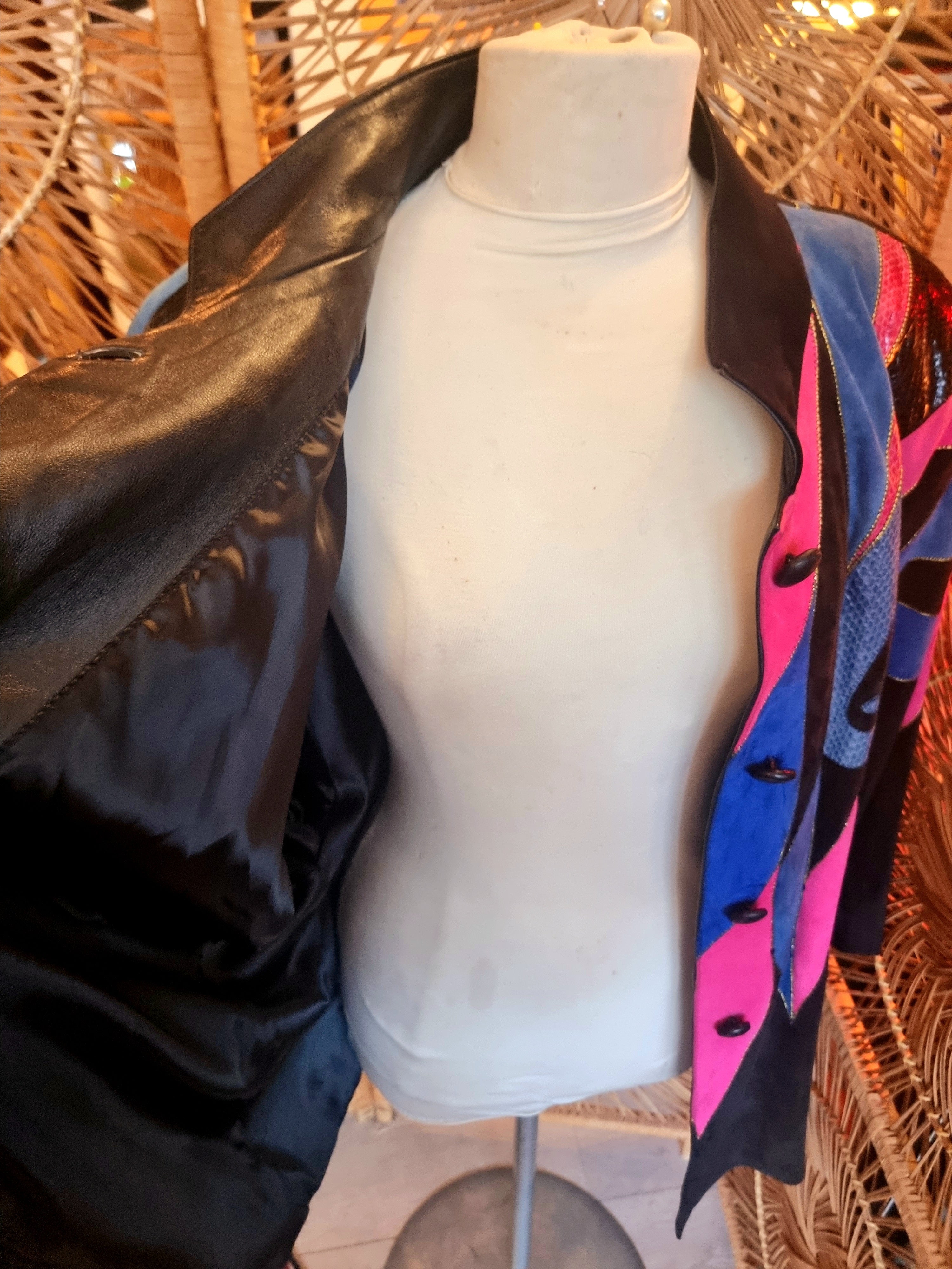 Leather oversize Bomber Jacket