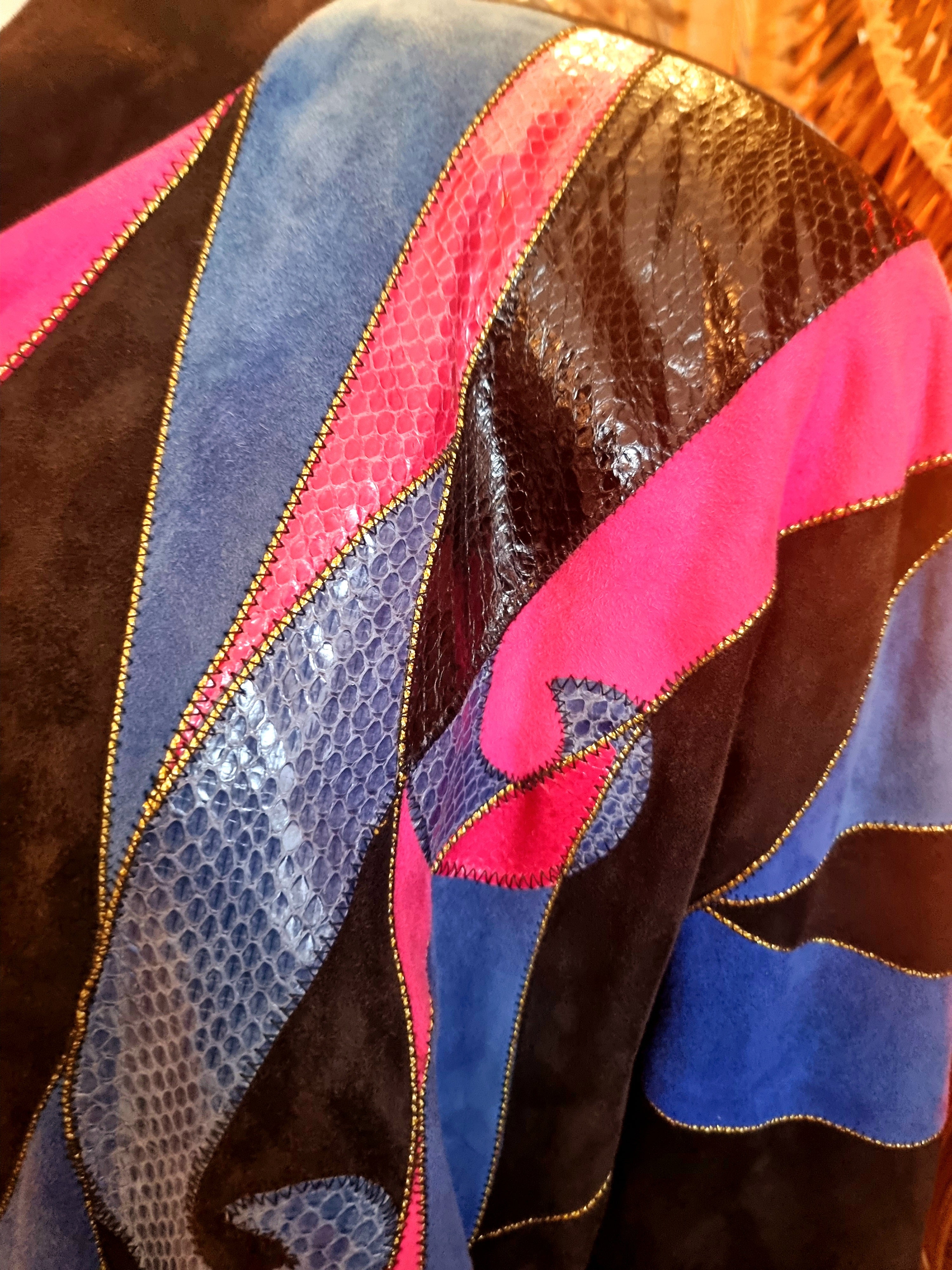 Leather oversize Bomber Jacket