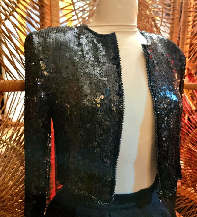 Sequined crop Jacket