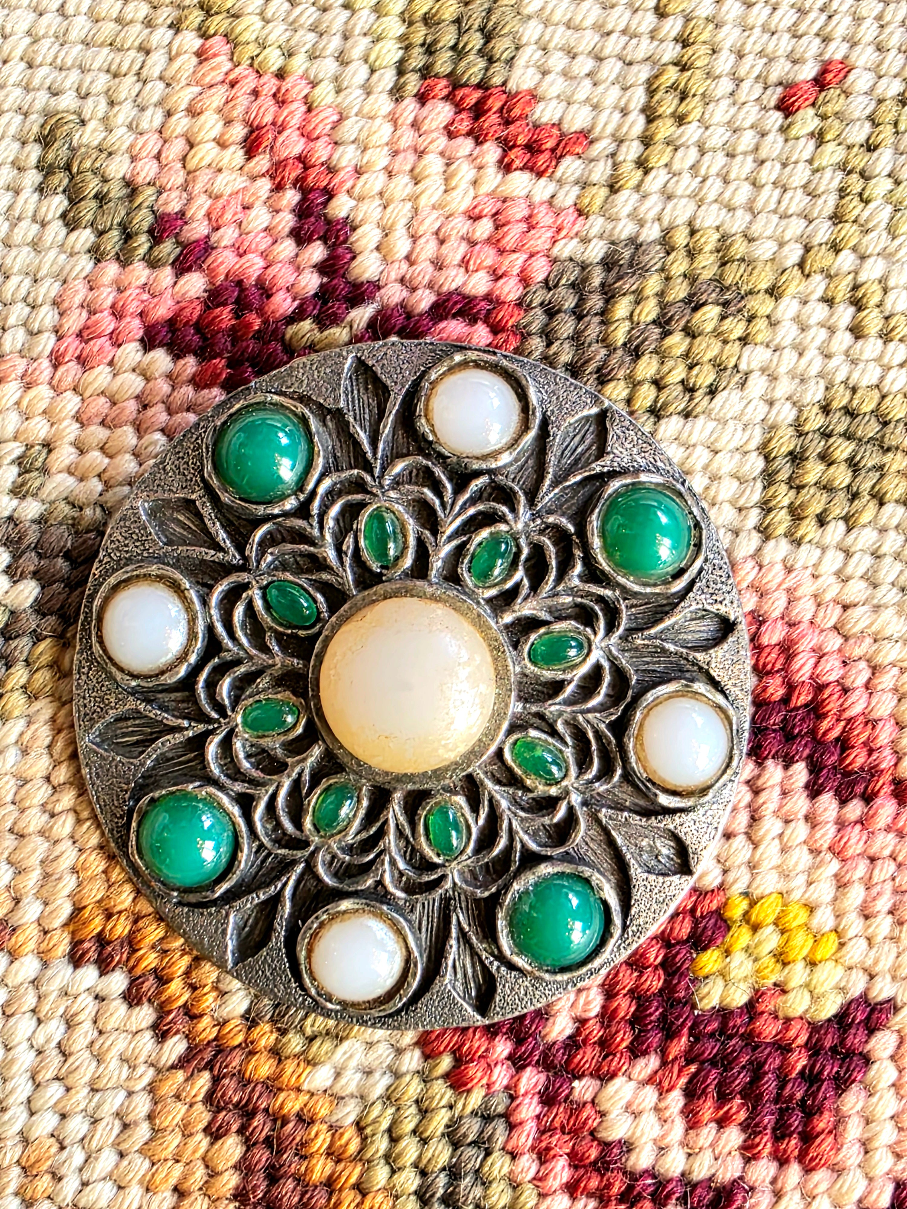 Vintage 50's Floral Brooch