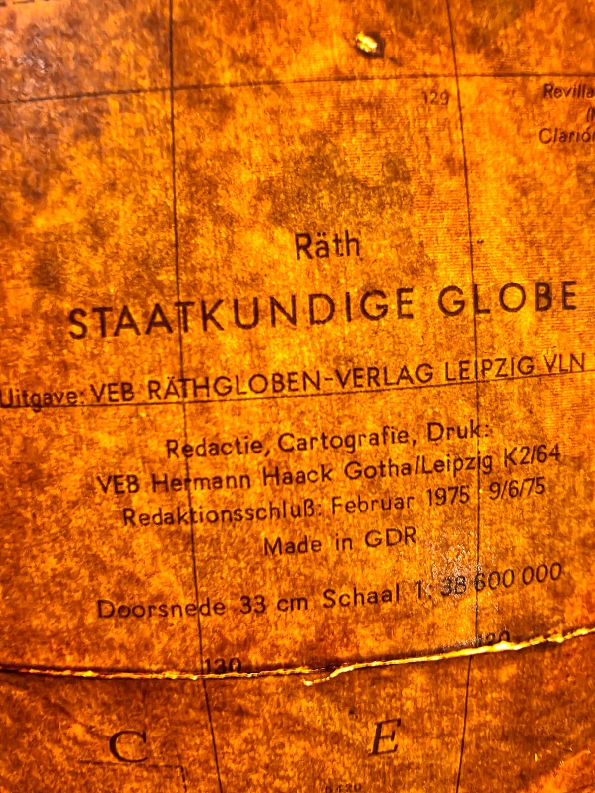 Mid-Century Light Globe by Paul Rathräth staatkundige , 1950s