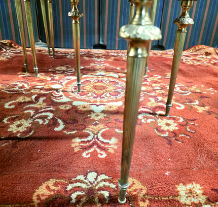 Set of 3 Vintage 1950s Marble Top Nesting Tables