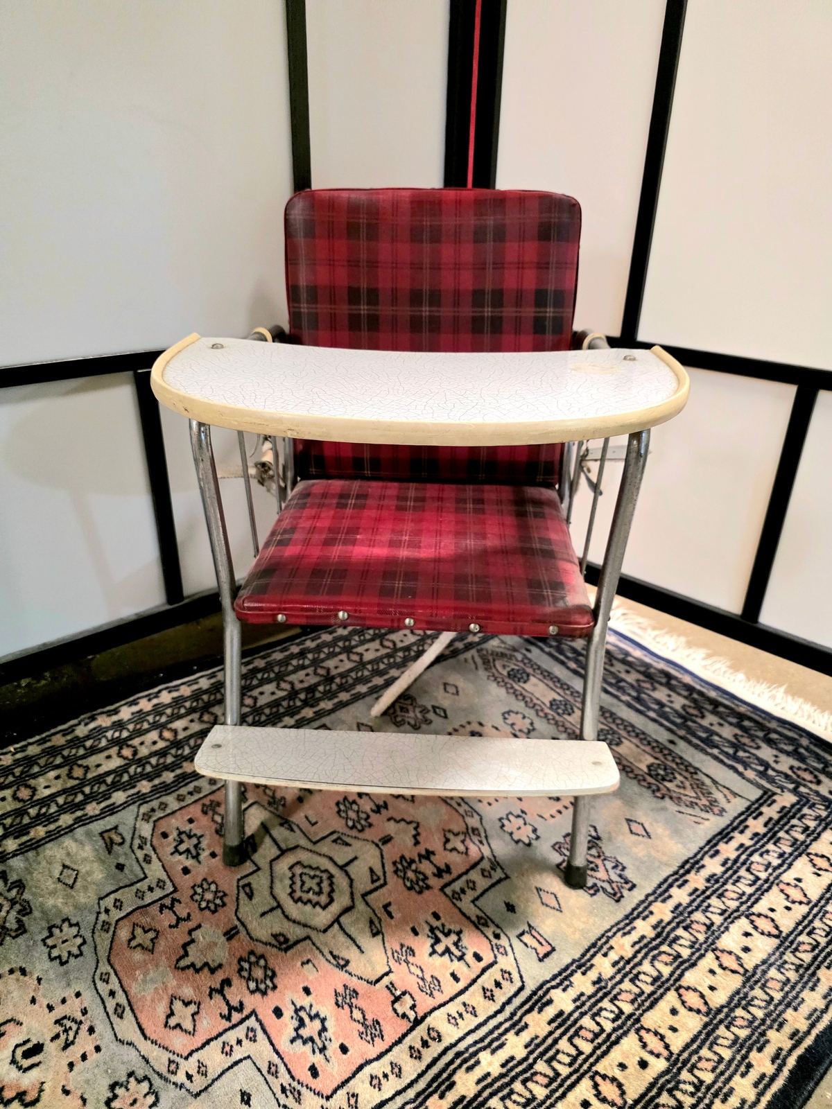 Unique Vintage 1950s Children's Chair with Table