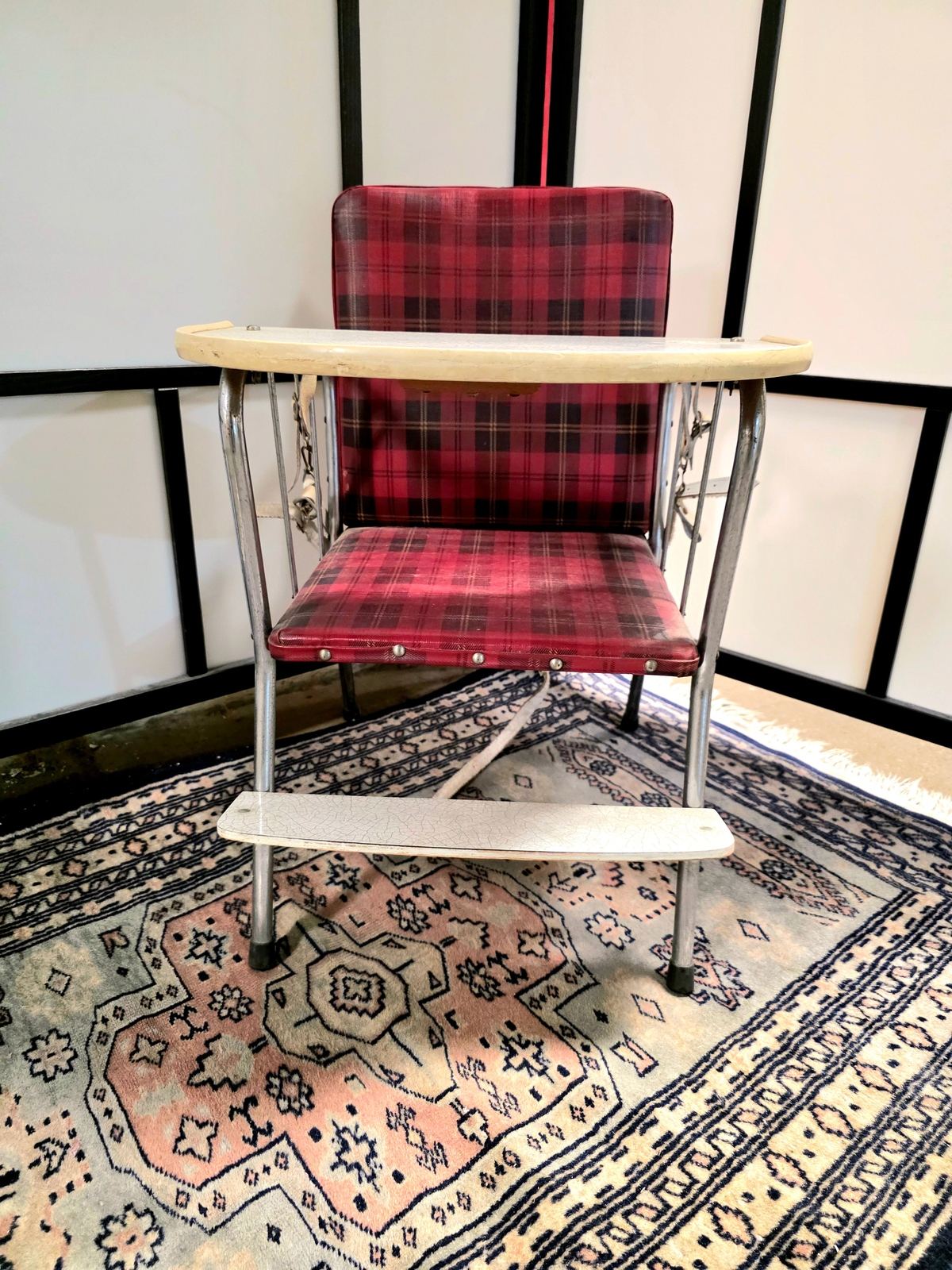 Unique Vintage 1950s Children's Chair with Table