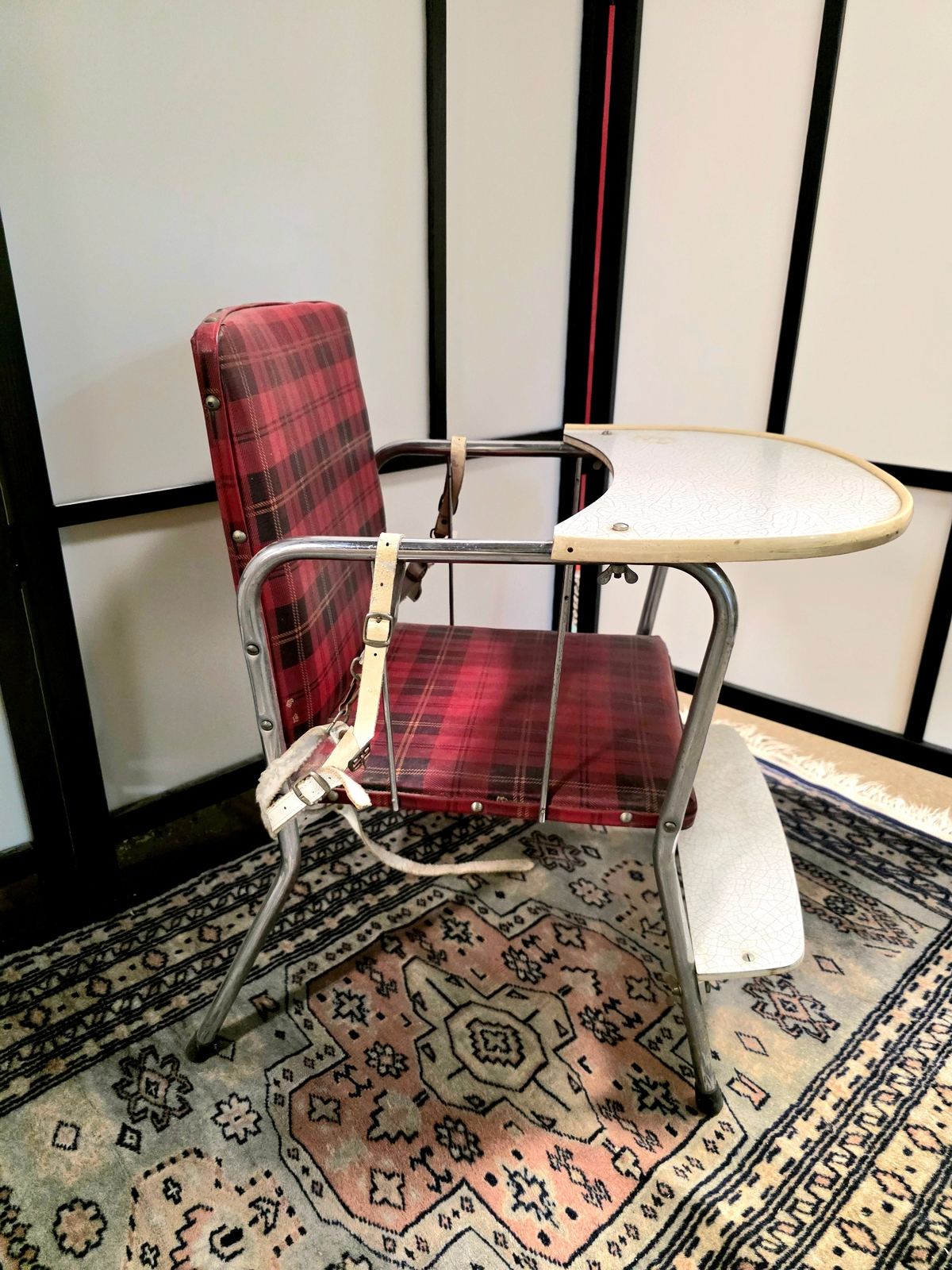 Unique Vintage 1950s Children's Chair with Table
