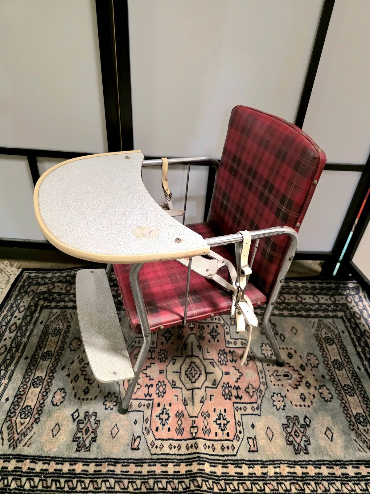 Unique Vintage 1950s Children's Chair with Table
