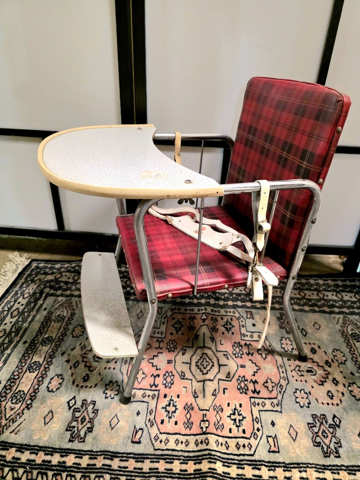 Unique Vintage 1950s Children's Chair with Table
