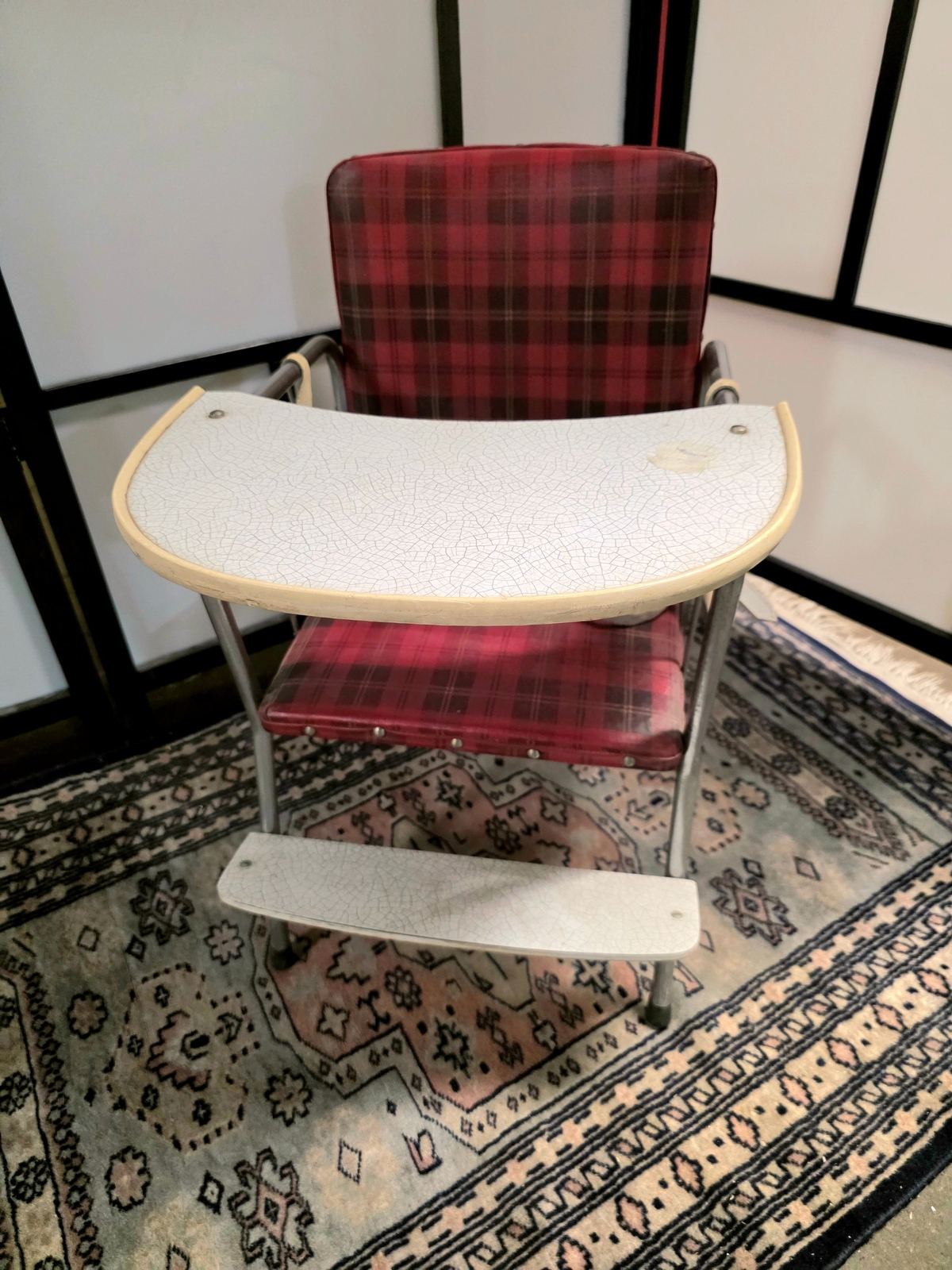 Unique Vintage 1950s Children's Chair with Table