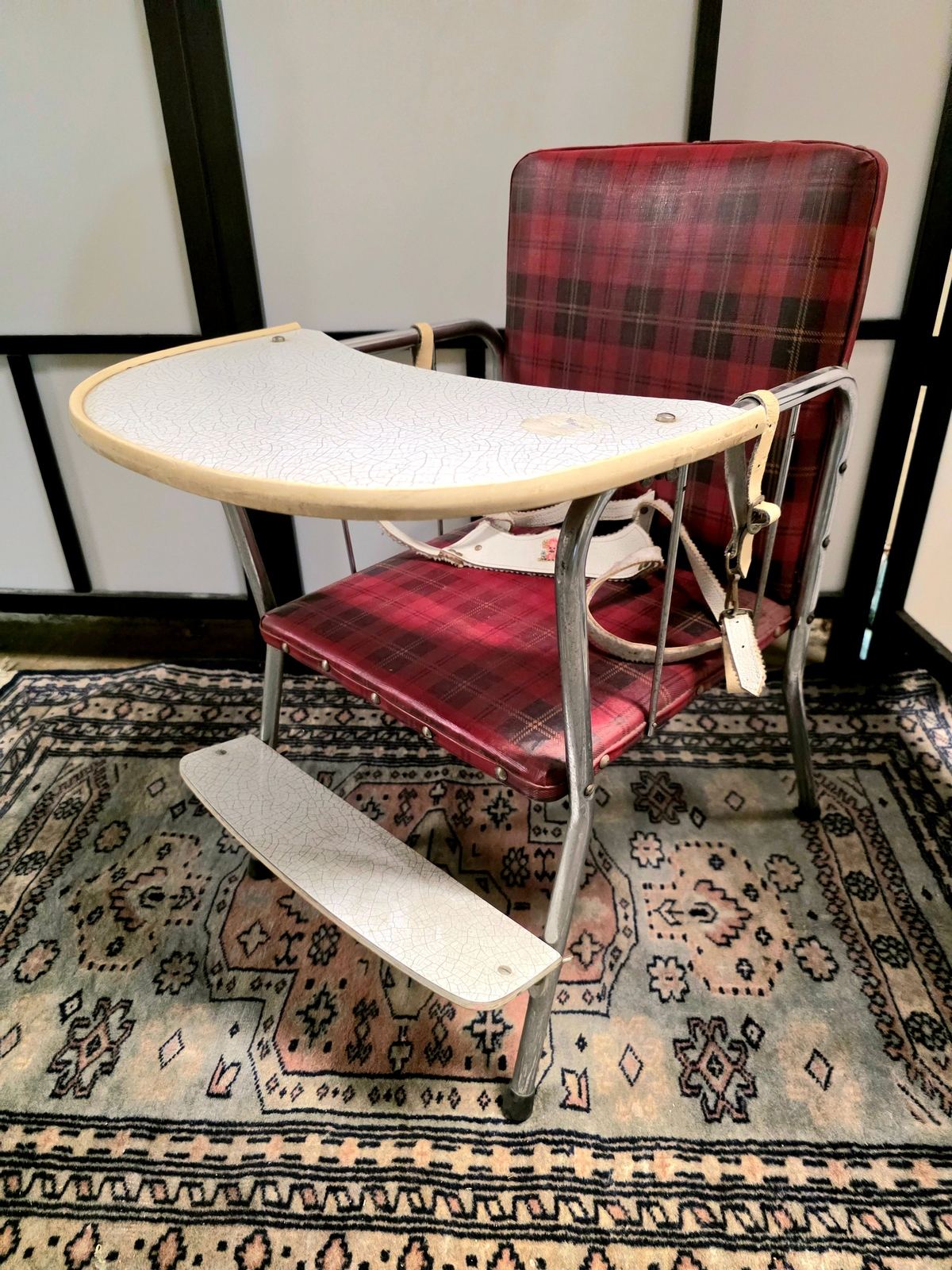 Unique Vintage 1950s Children's Chair with Table