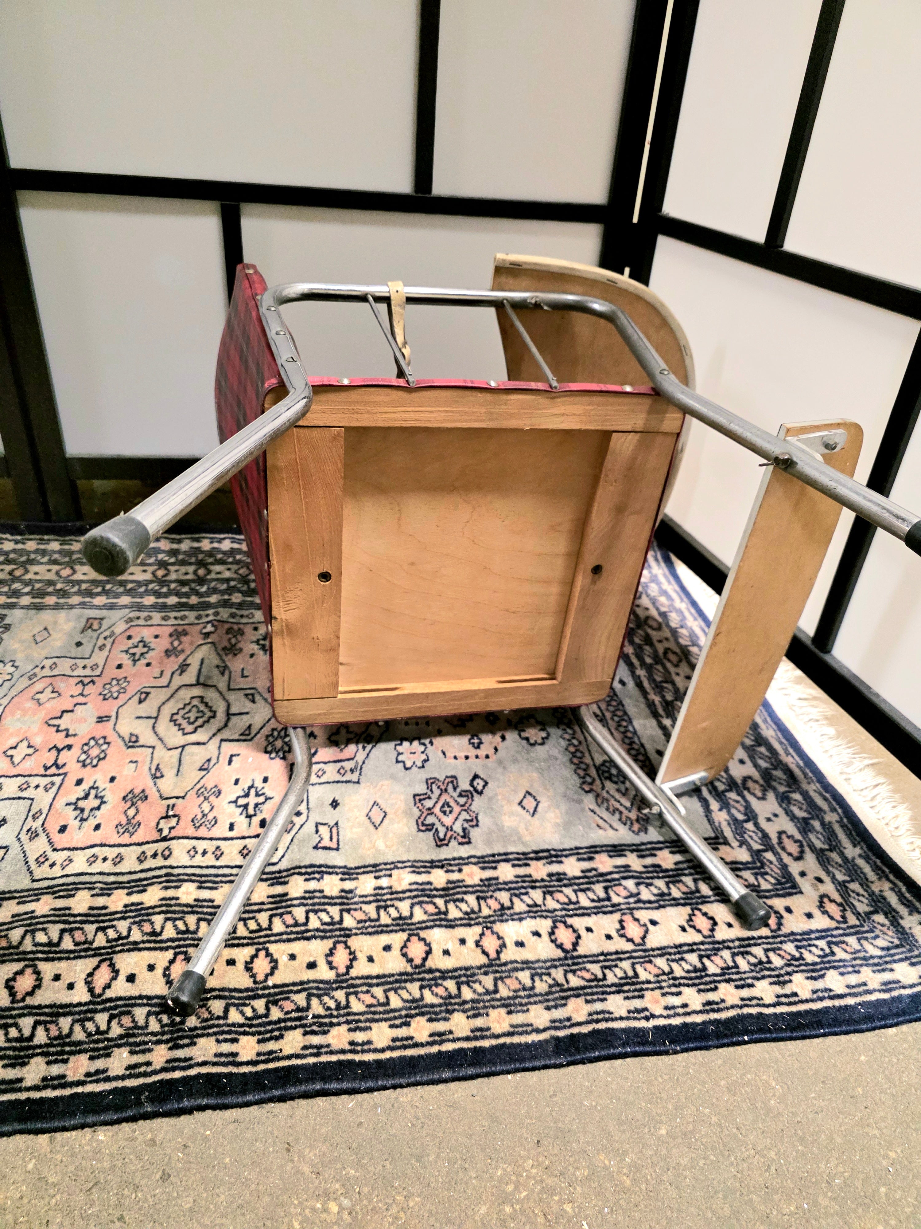 Unique Vintage 1950s Children's Chair with Table
