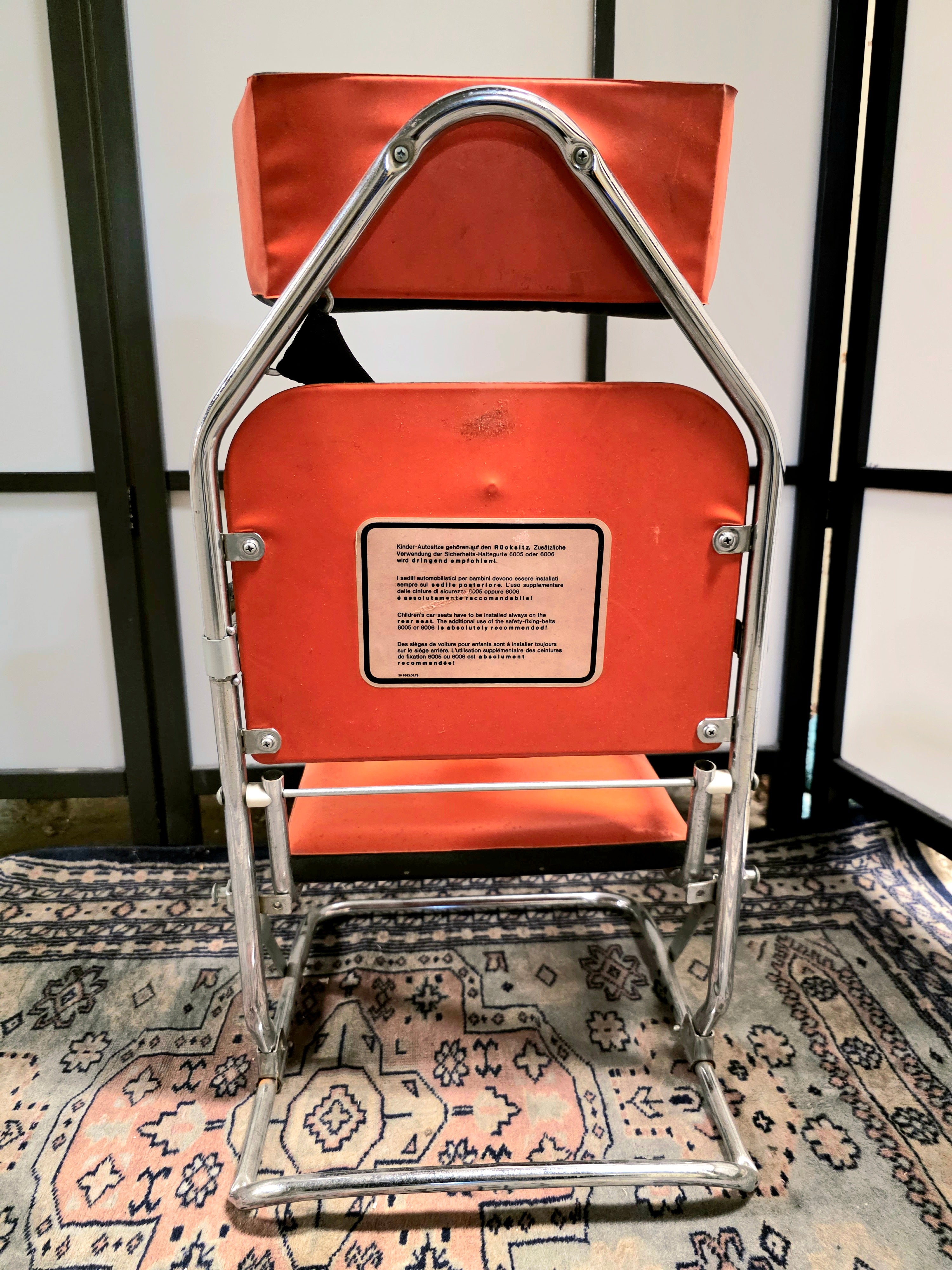 Stunning Vintage 1960s / 1970s Folding Child Car Seat