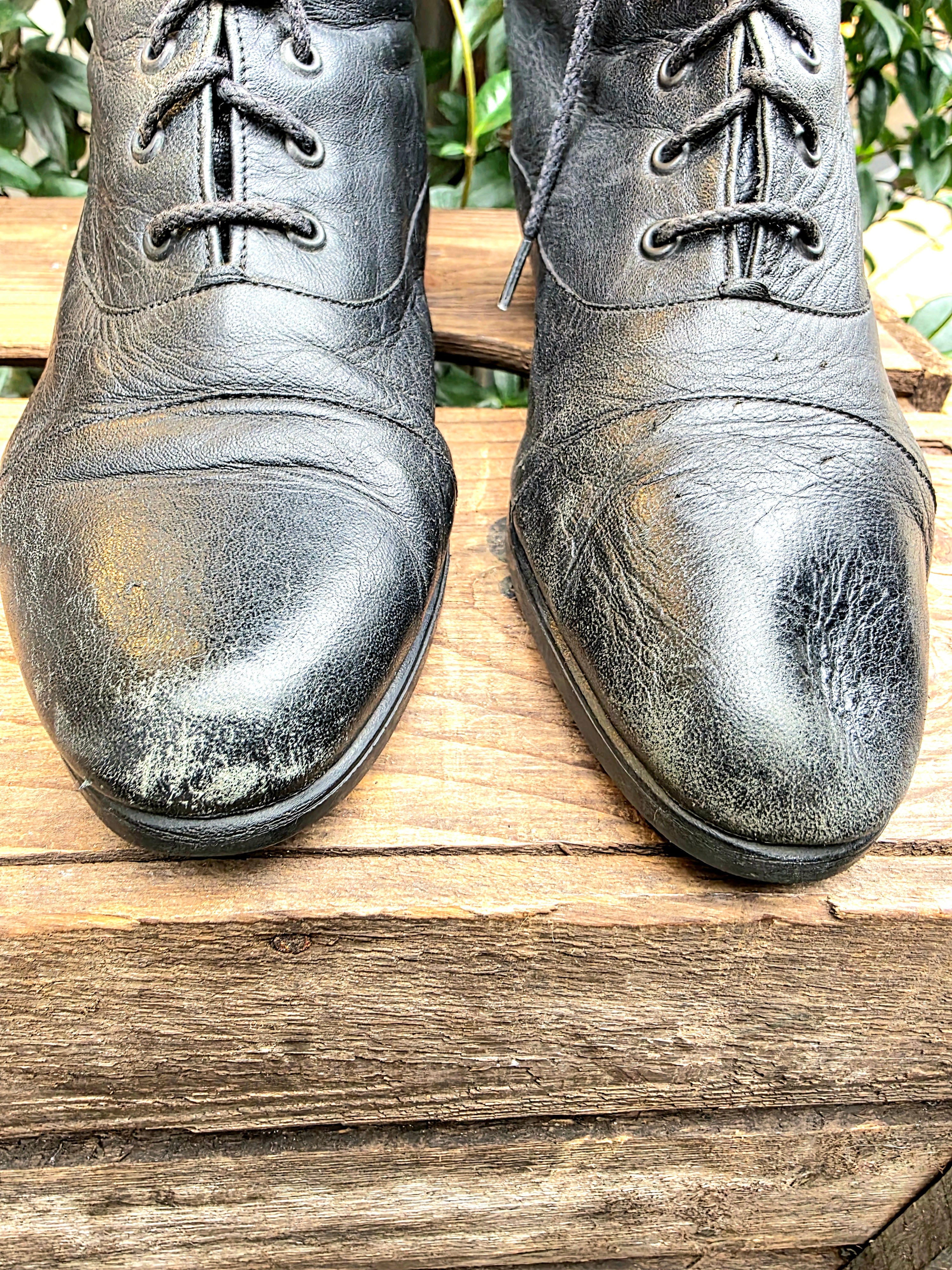 Vintage 80's Leather Ankle Boots