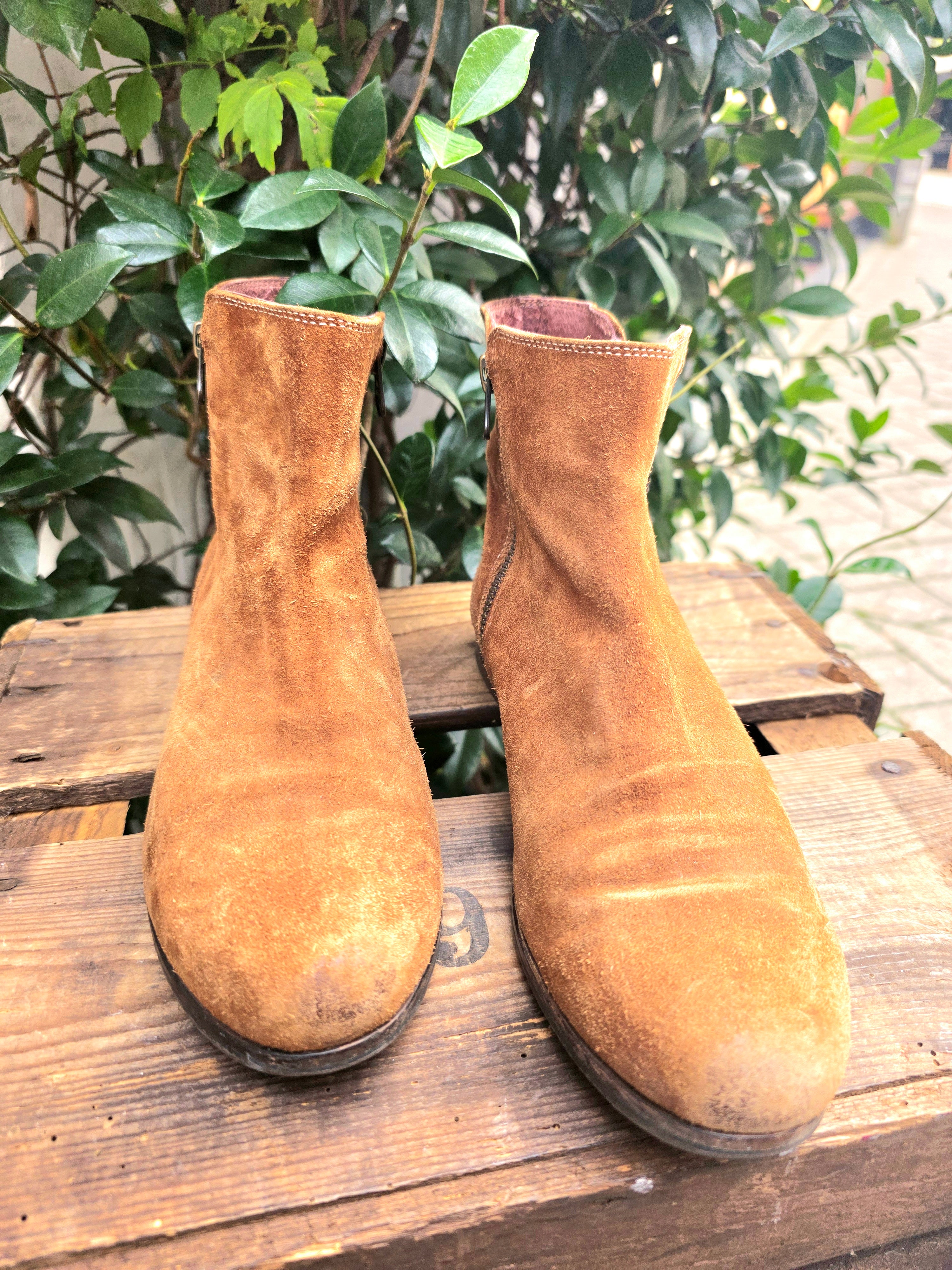 YV6958: Vintage 80s / 90s Mc-Mc Suede Ankle Boots