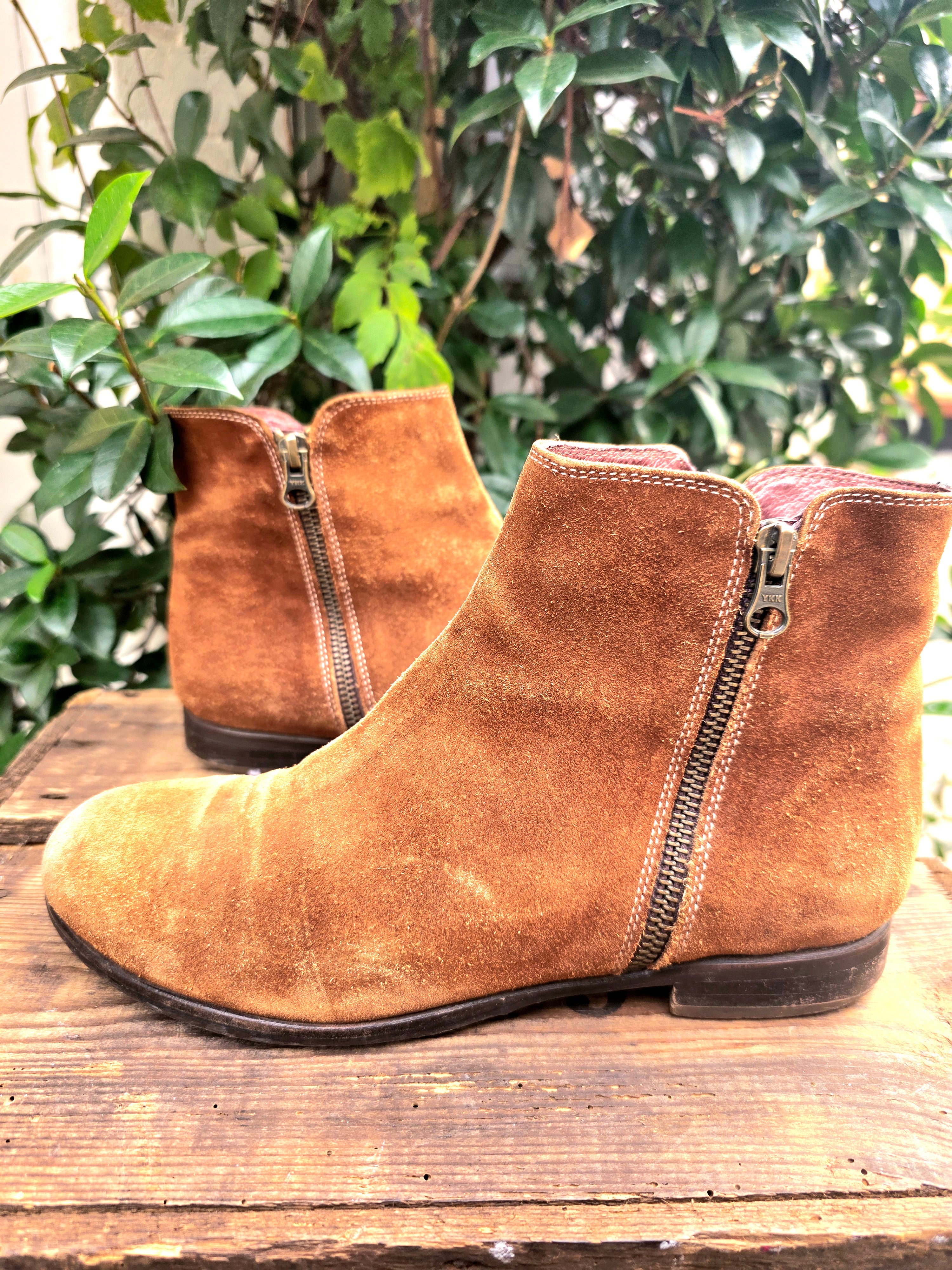 YV6958: Vintage 80s / 90s Mc-Mc Suede Ankle Boots