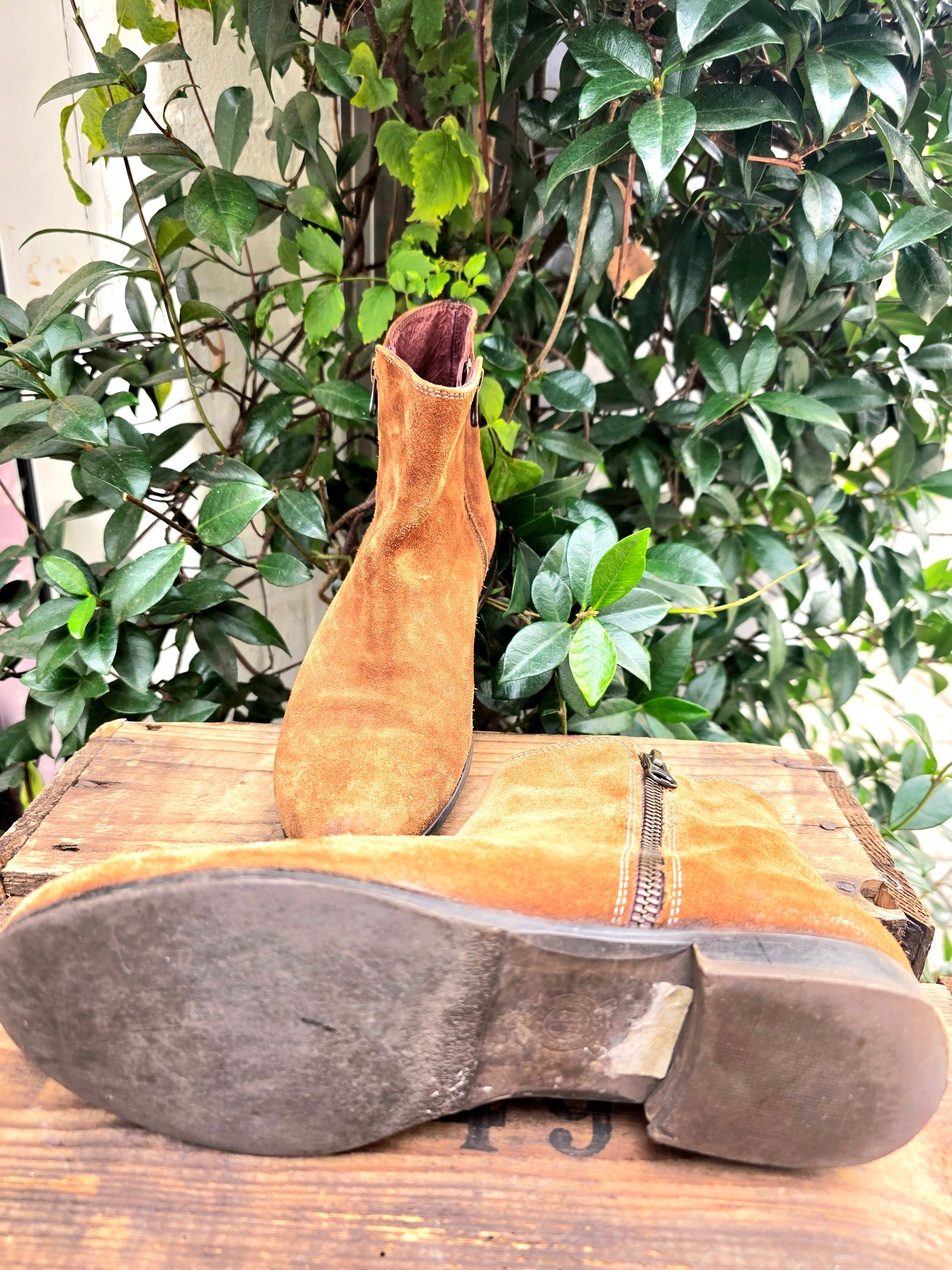 YV6958: Vintage 80s / 90s Mc-Mc Suede Ankle Boots